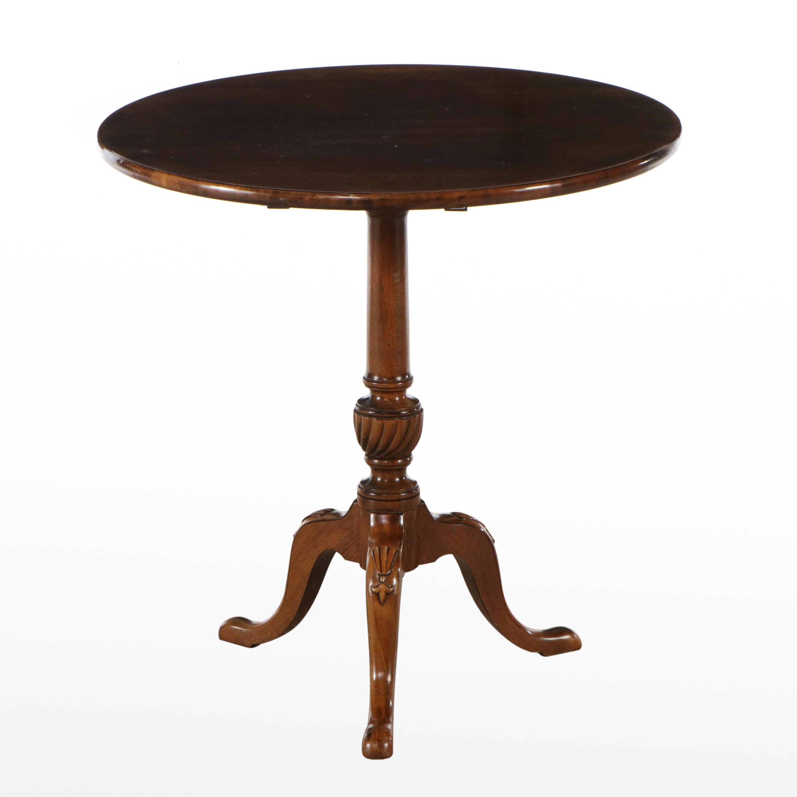Federal Style Mahogany Tilt-Top Tea Table, Late 20th Century