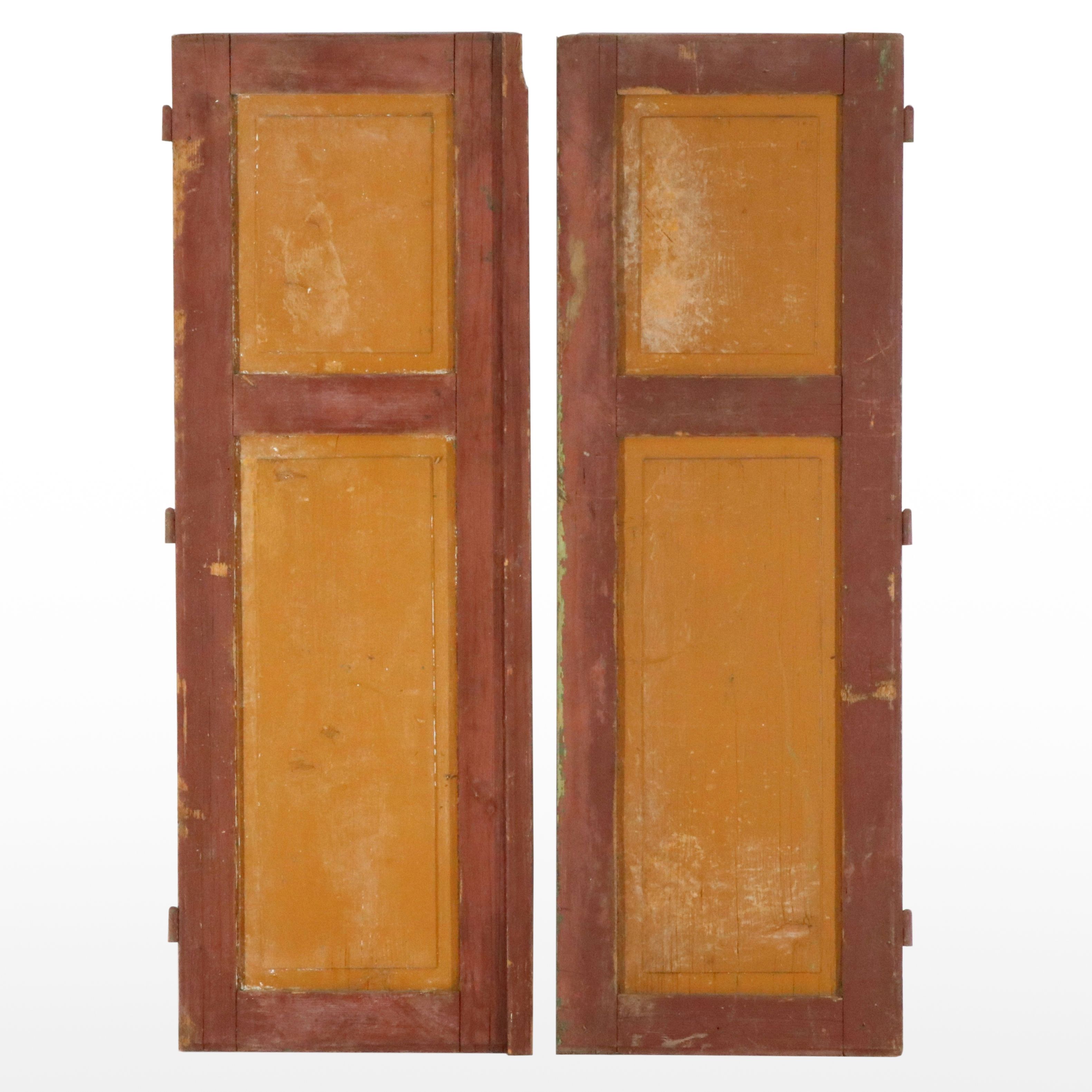Greek Revival Style Painted Wood Shutters, Late 19th/ Early 20th Century