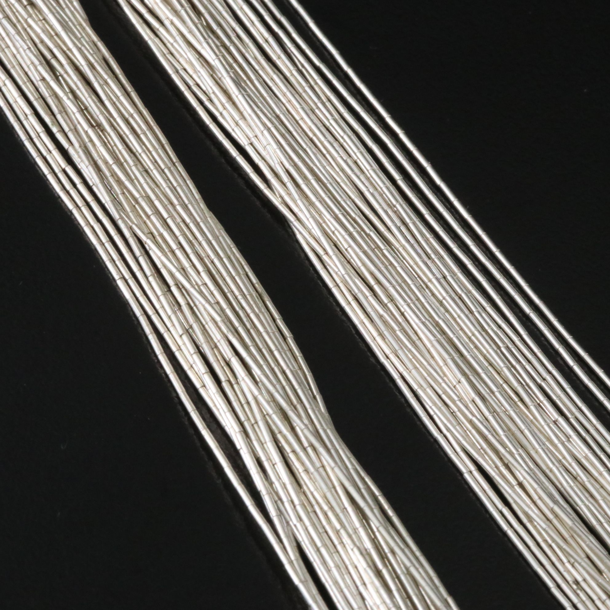 Sterling Thirty-Strand Liquid Silver Necklace