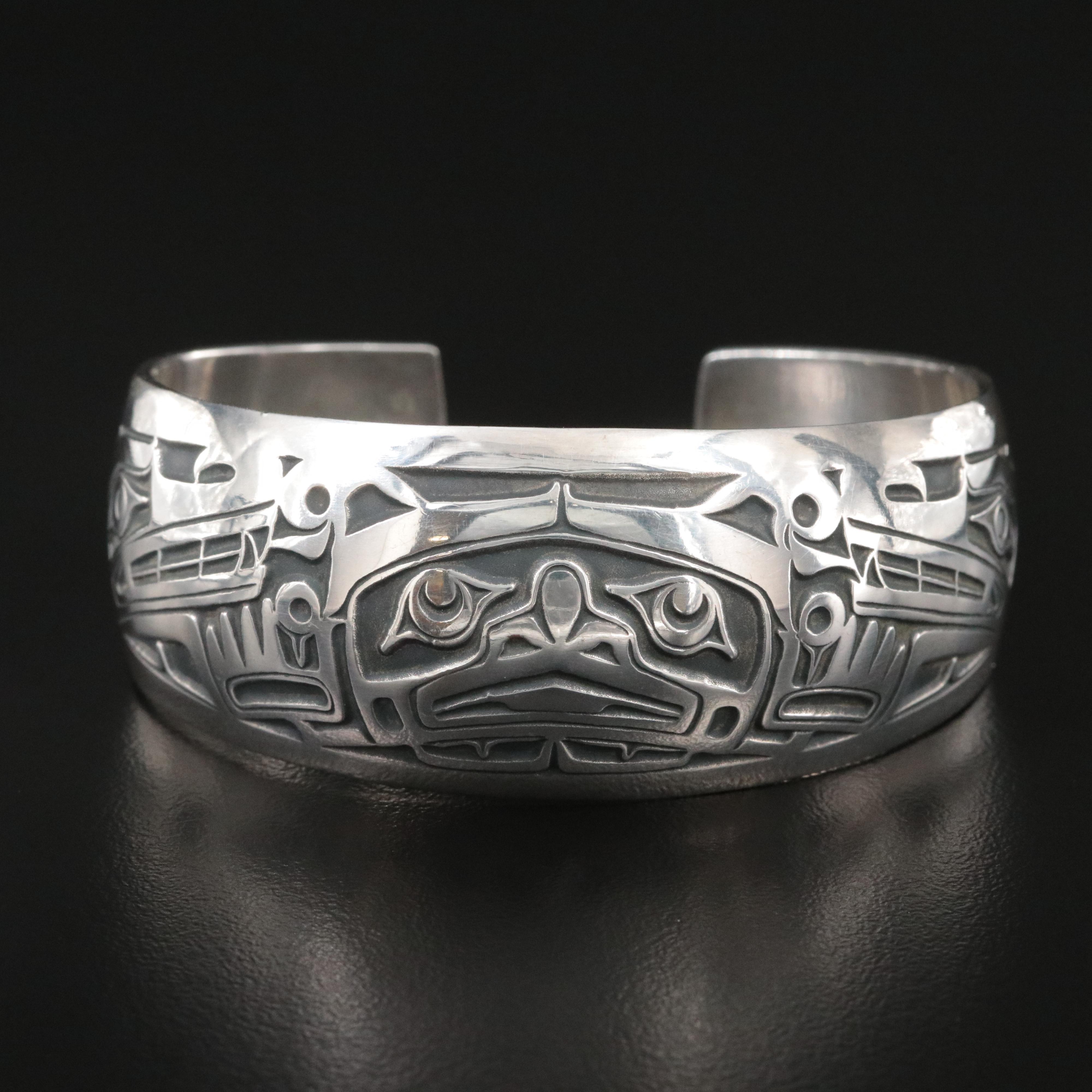 Jean Ferrier For West Coast Group Northwest Coast Sterling Cuff Bracelet