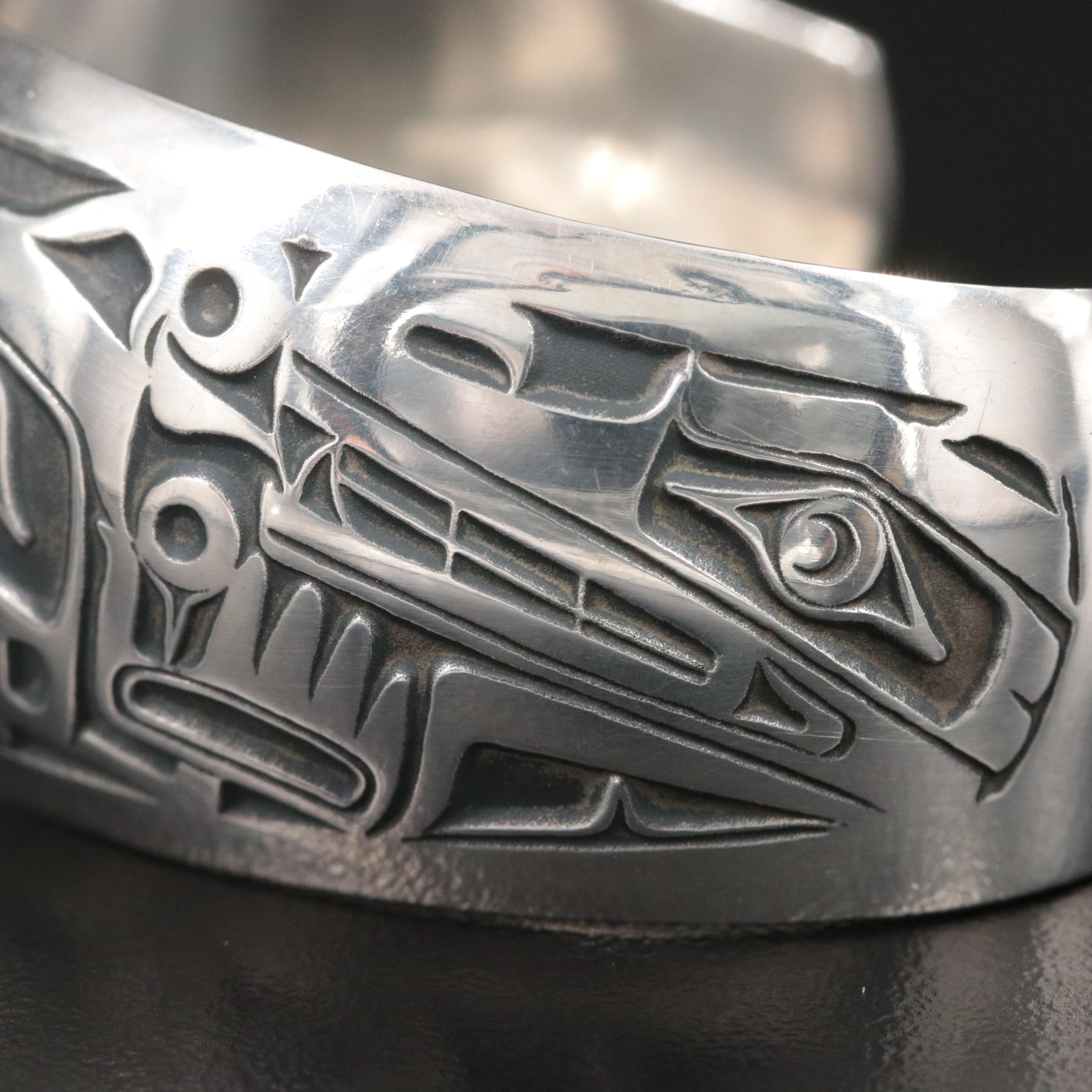 Jean Ferrier For West Coast Group Northwest Coast Sterling Cuff Bracelet