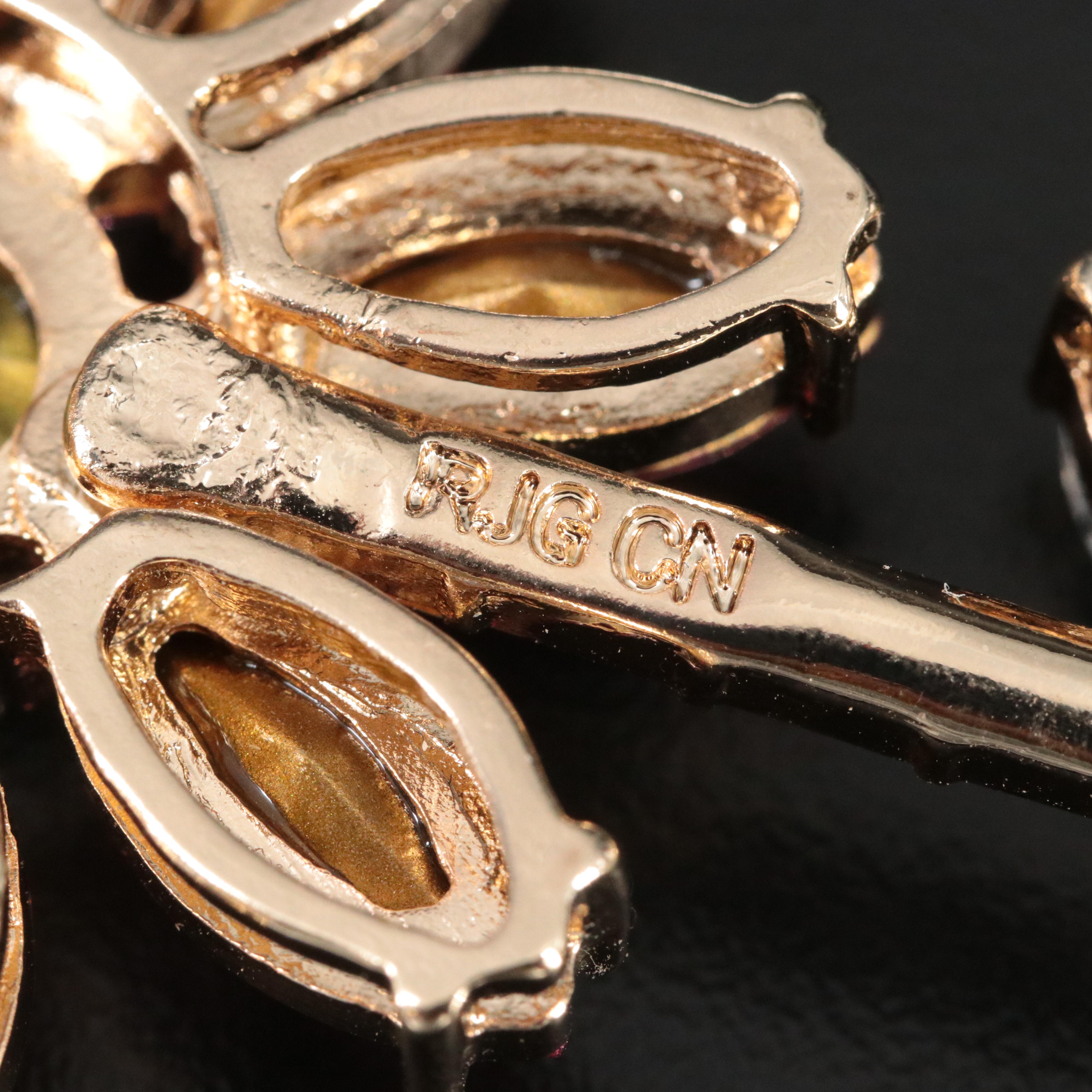 Rhinestone Flower Brooch