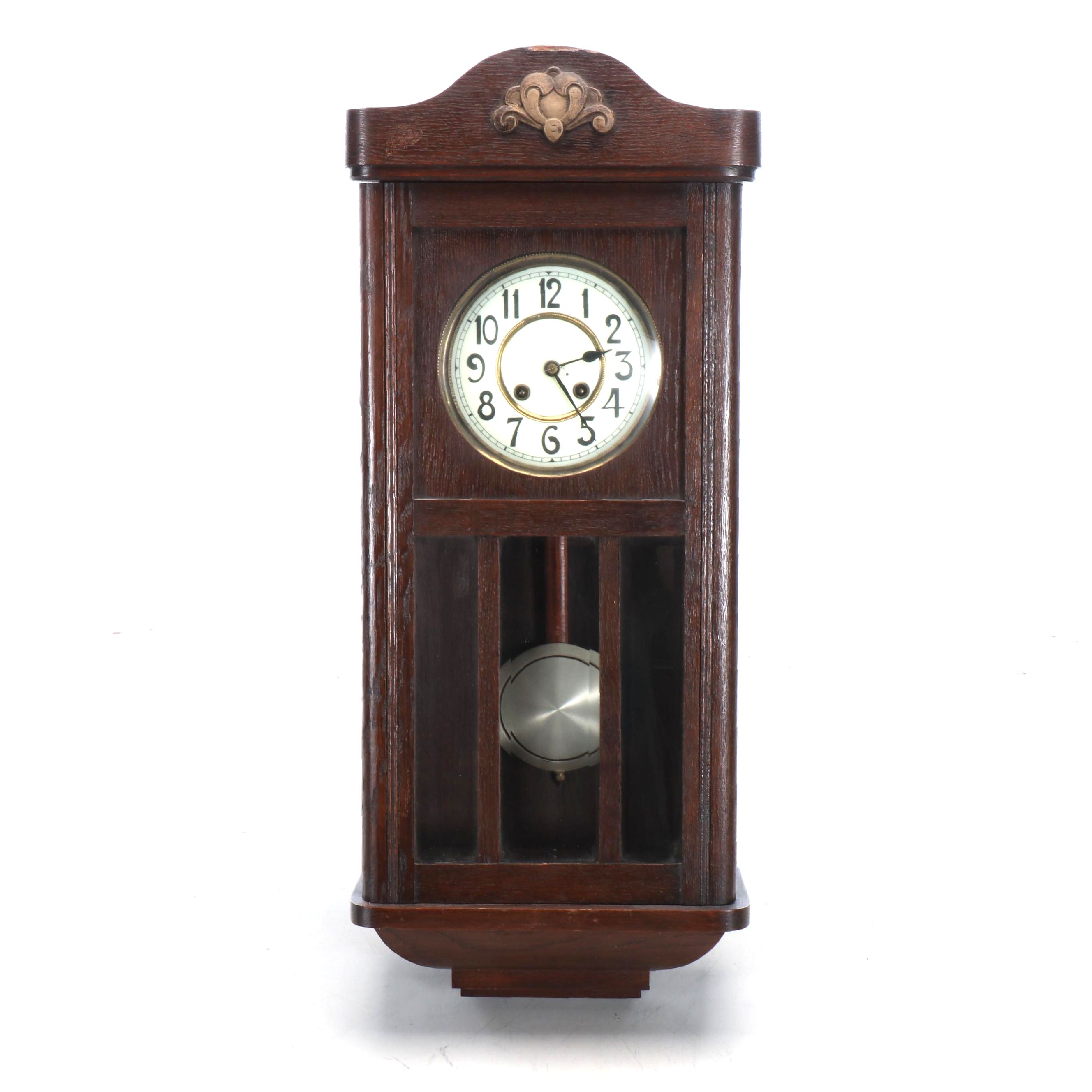 Wood Cased Wall Clock, 20th Century