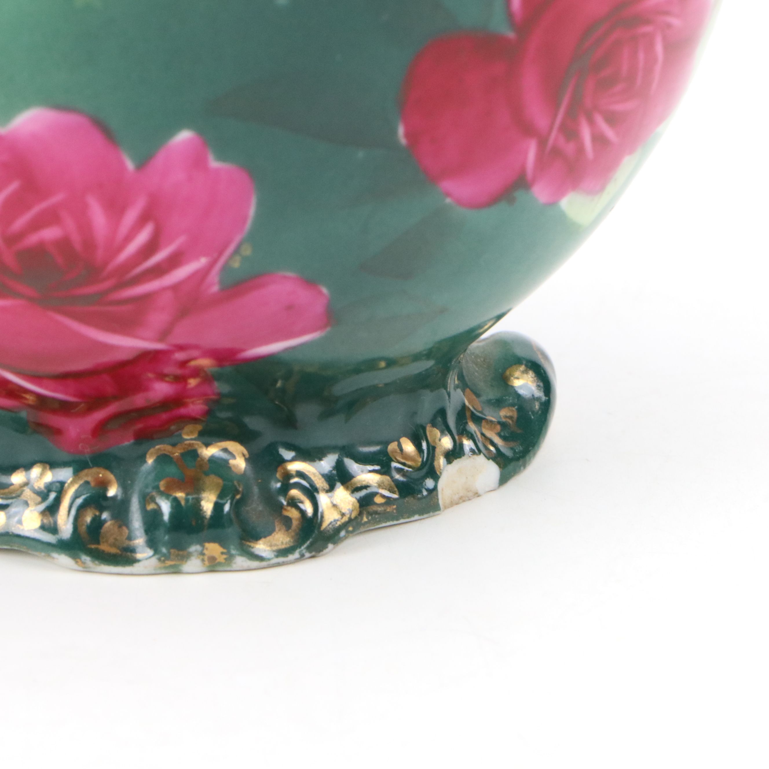 Japanese Victorian Style Porcelain Pillow Vase, Early to Mid-20th Century