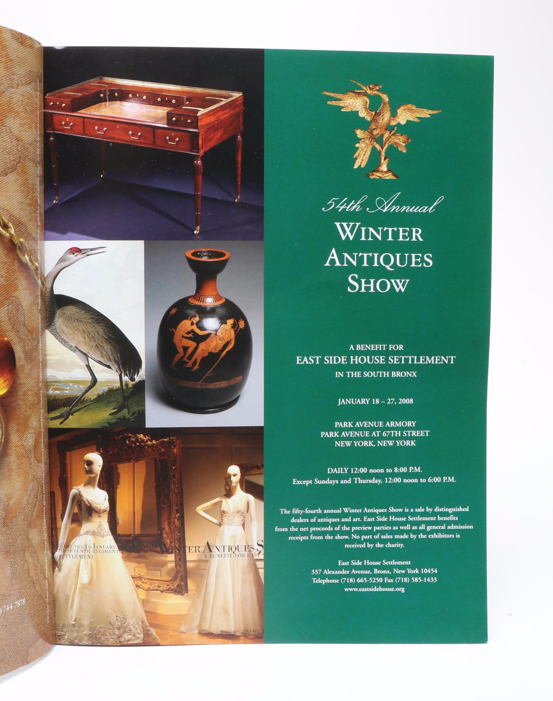 Winter Antiques Show Catalogs for East Side House Settlement