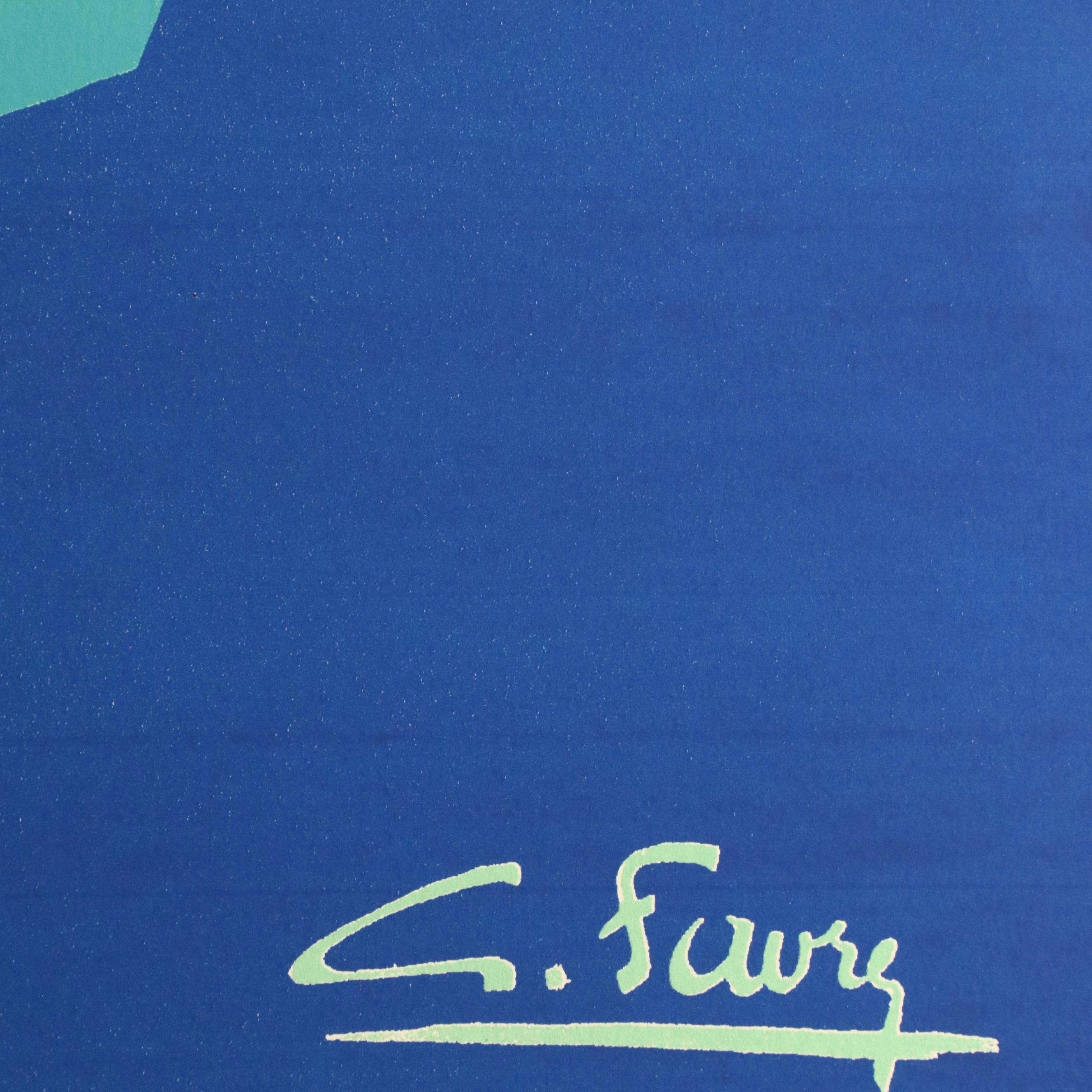 "Source Parot" Serigraph Reproduction Poster After Georges Favre