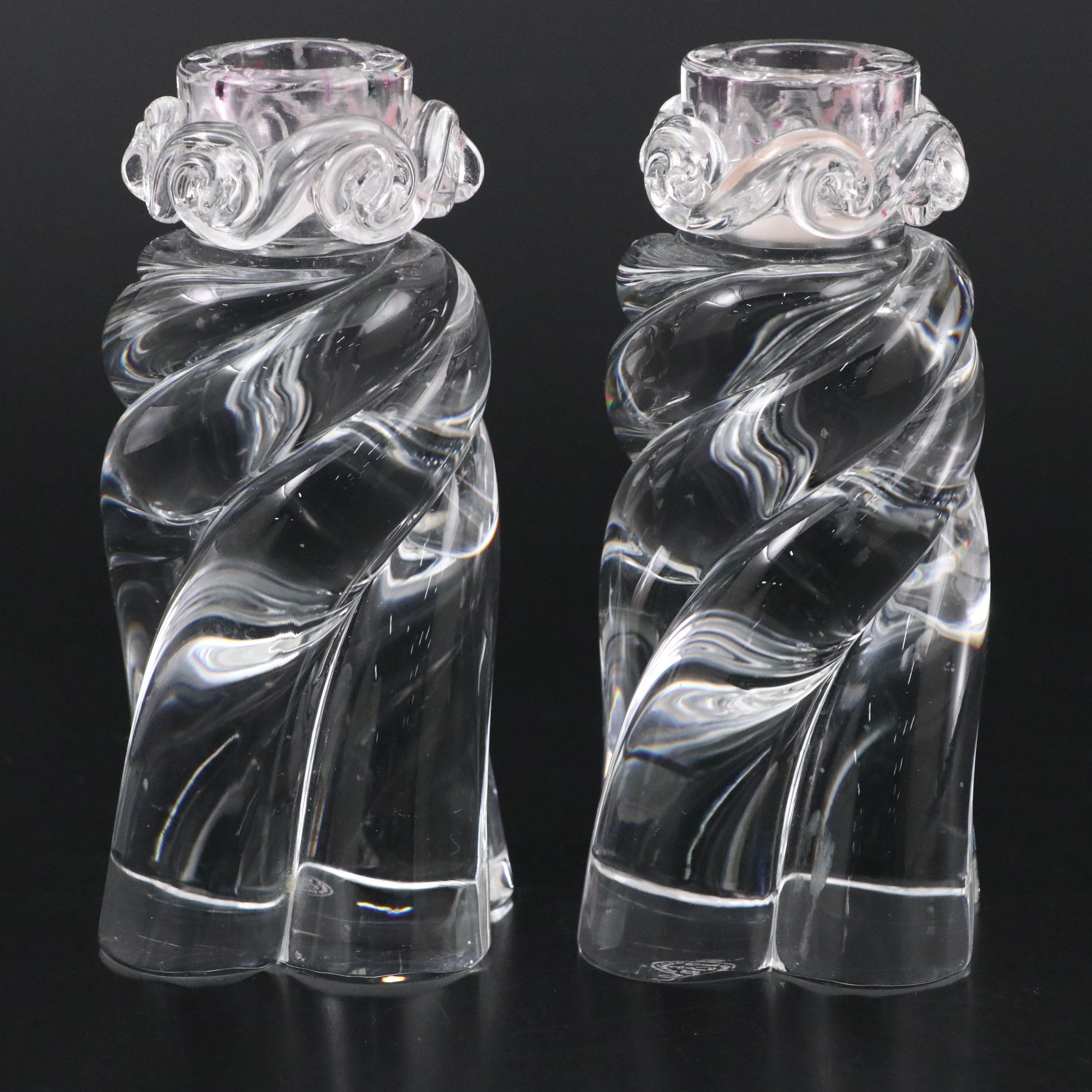 Baccarat "Aladin" Crystal Candlestick Pair