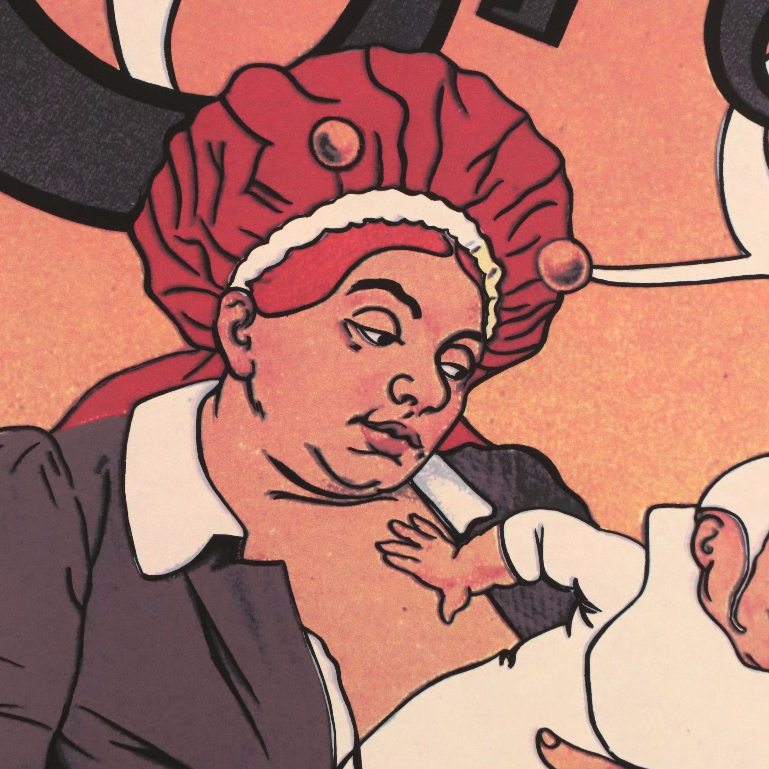 "Chocolat Carpentier" Serigraph Reproduction Poster After Henry Gerbault