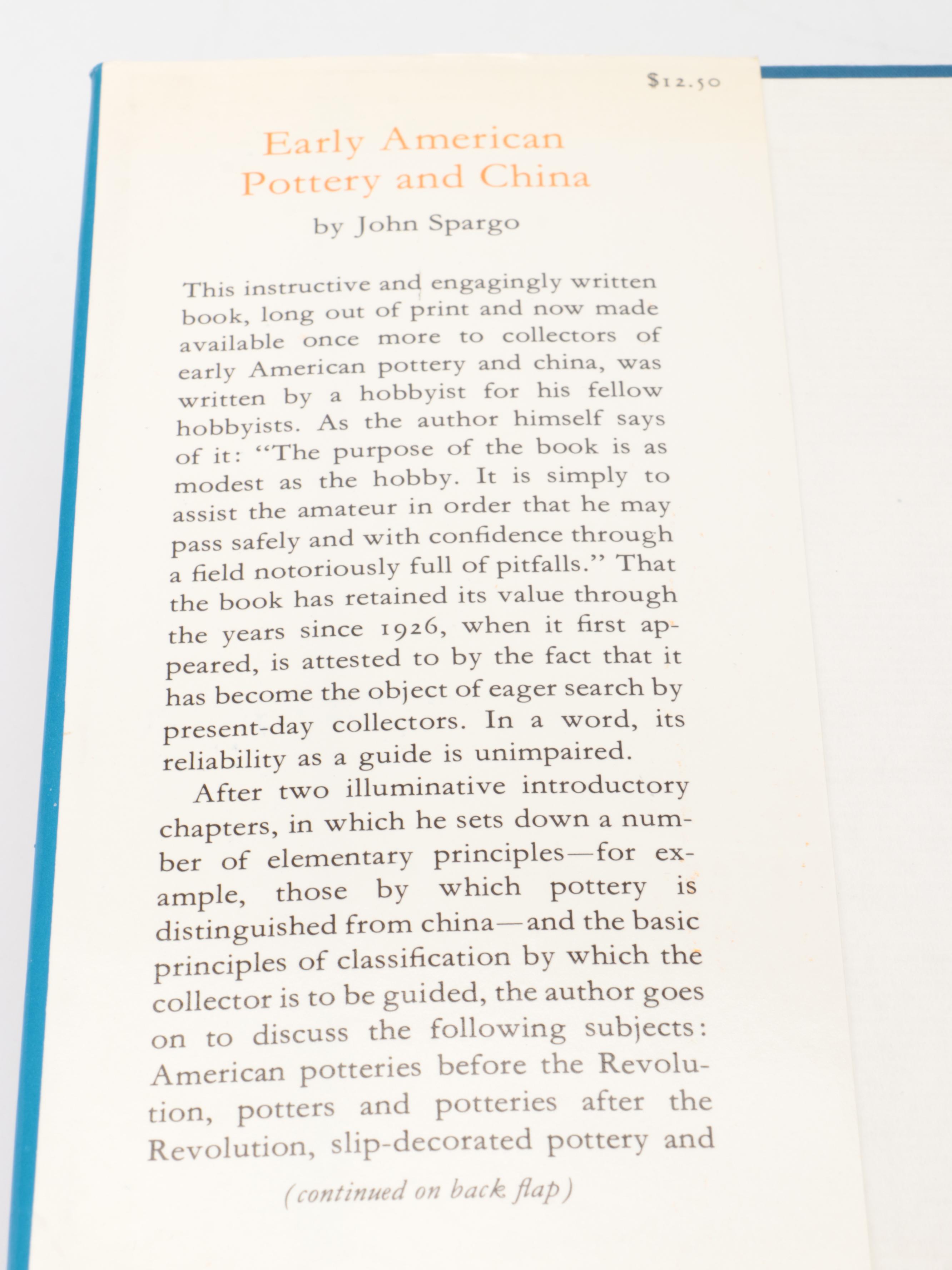 "American Glass" by George S. and Helen McKearin with American Pottery Books