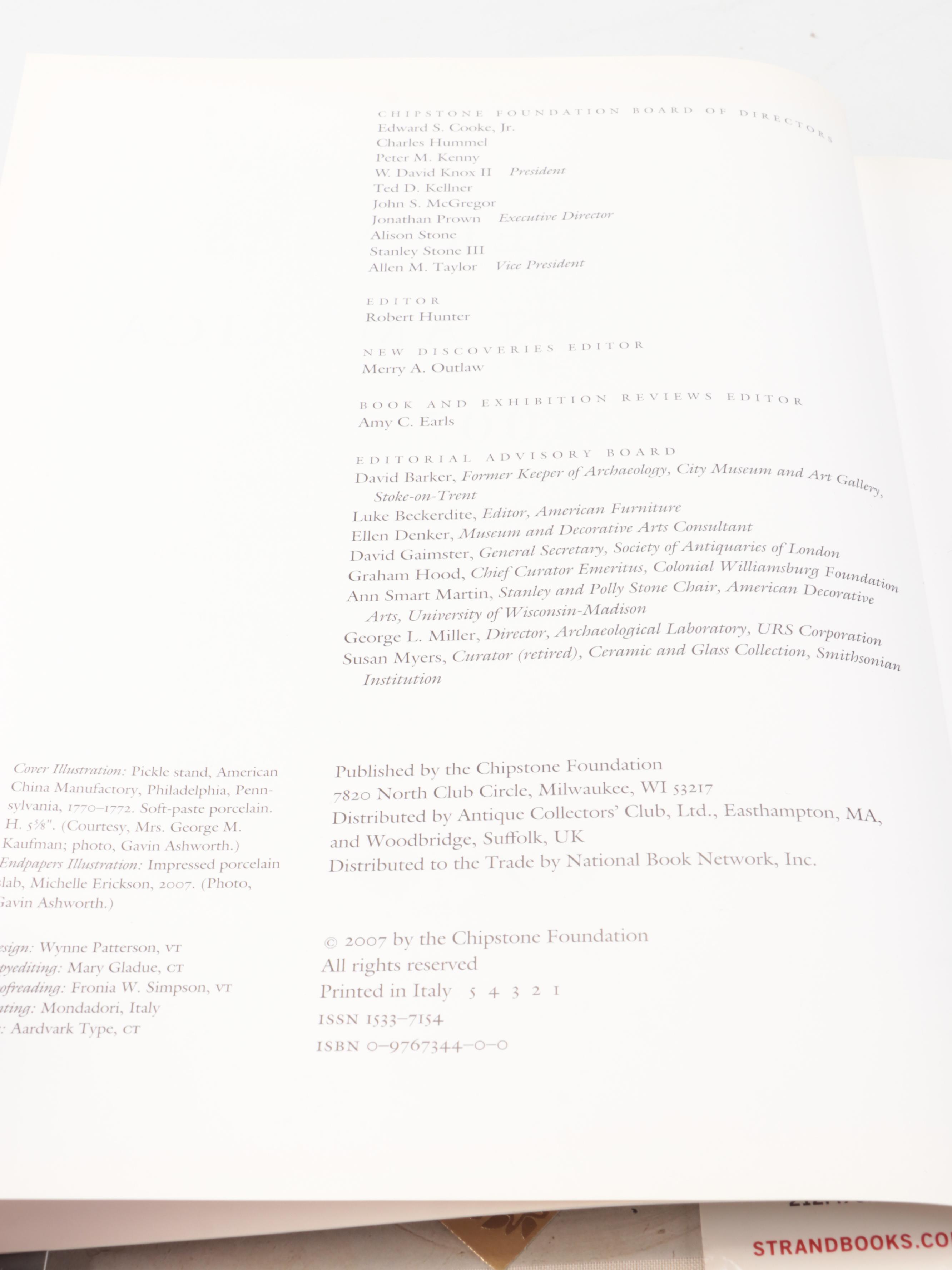 "American Glass" by George S. and Helen McKearin with American Pottery Books