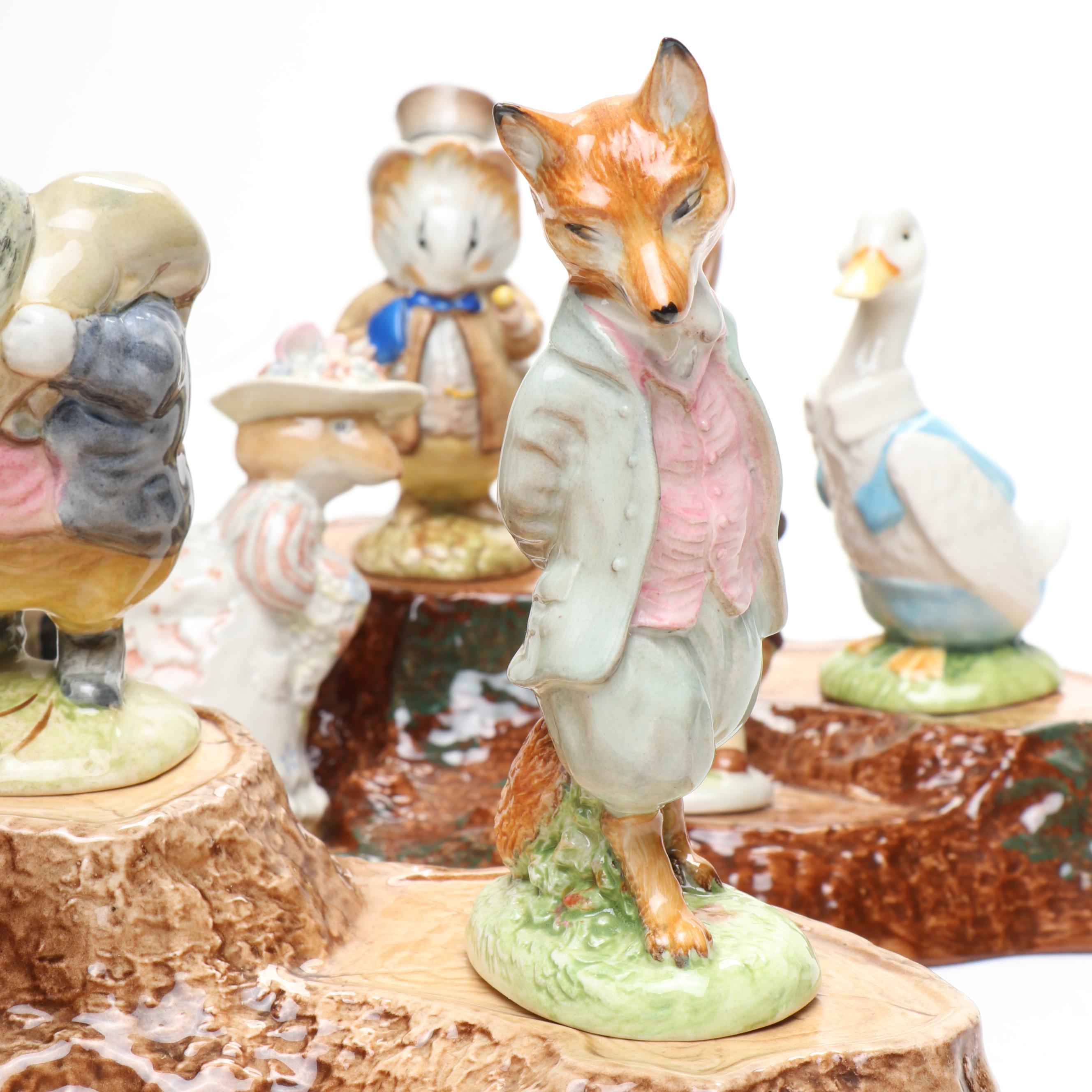 Royal Doulton "Beatrix Potter" Porcelain Figurines, Late 20th Century