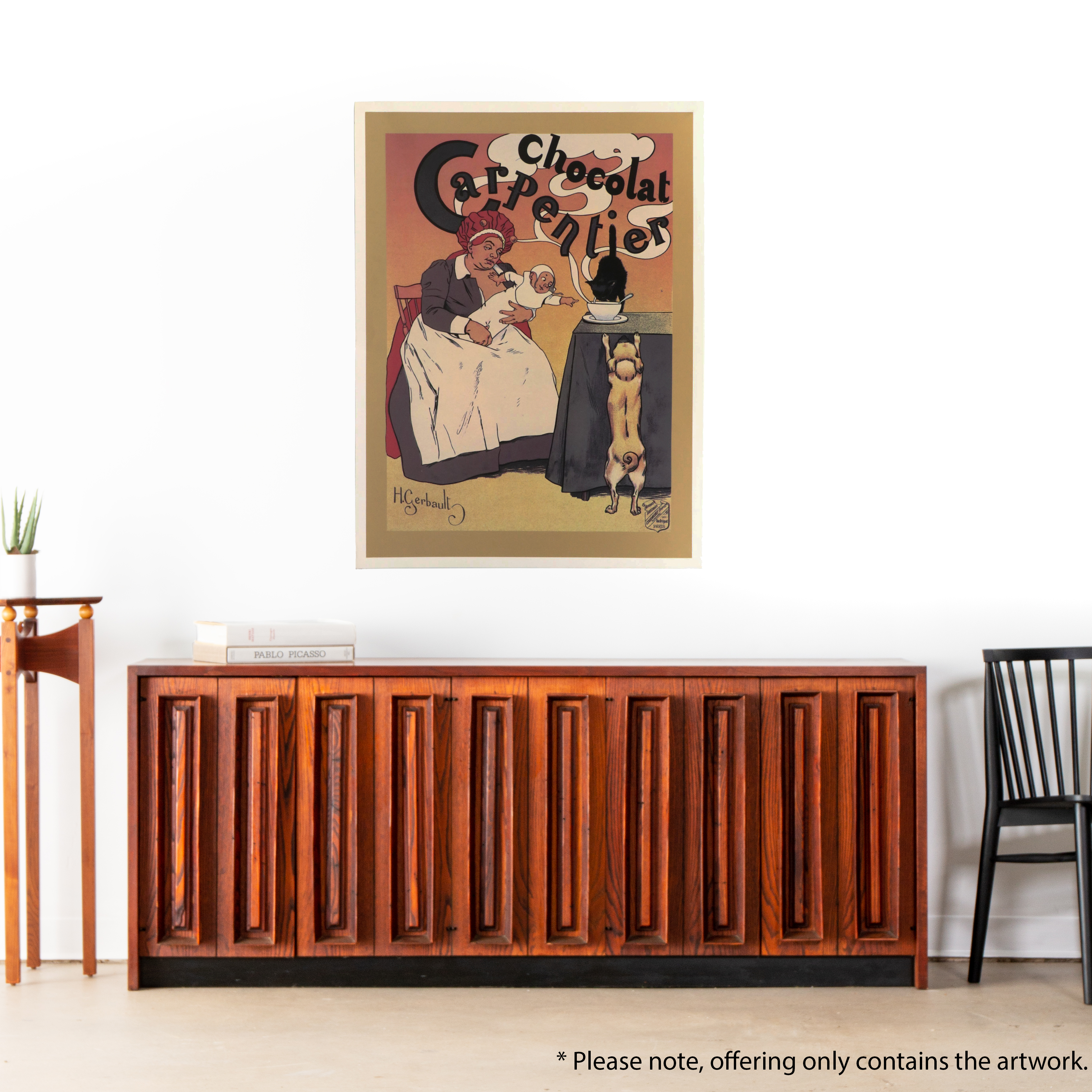 "Chocolat Carpentier" Serigraph Reproduction Poster After Henry Gerbault