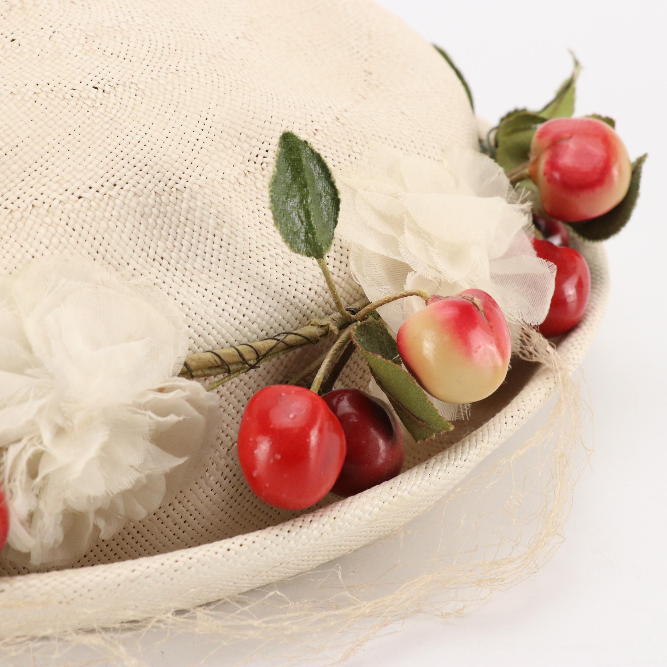Embellished Low Crown Breton and Platter Hats, 1940s
