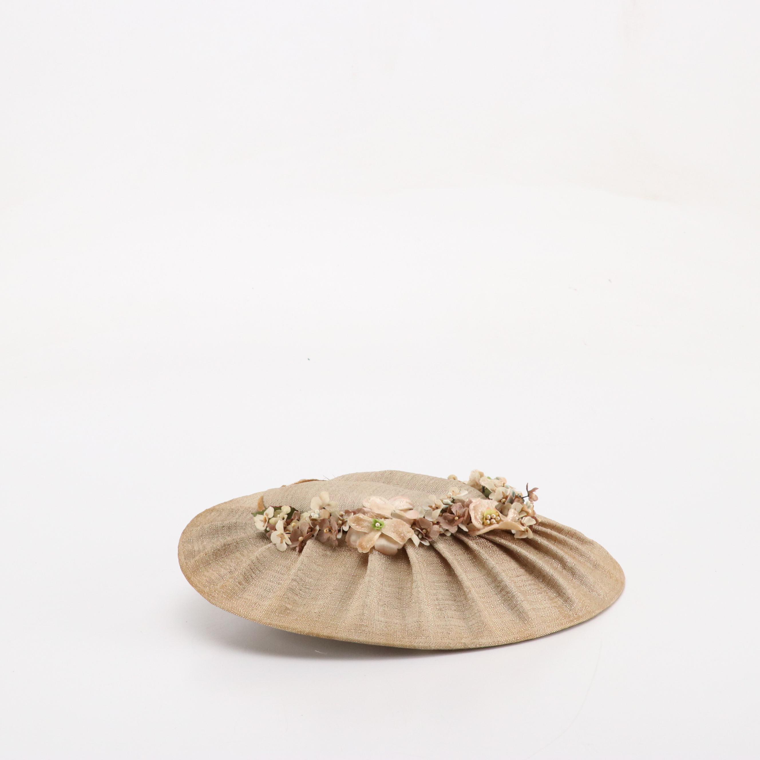 Embellished Low Crown Breton and Platter Hats, 1940s