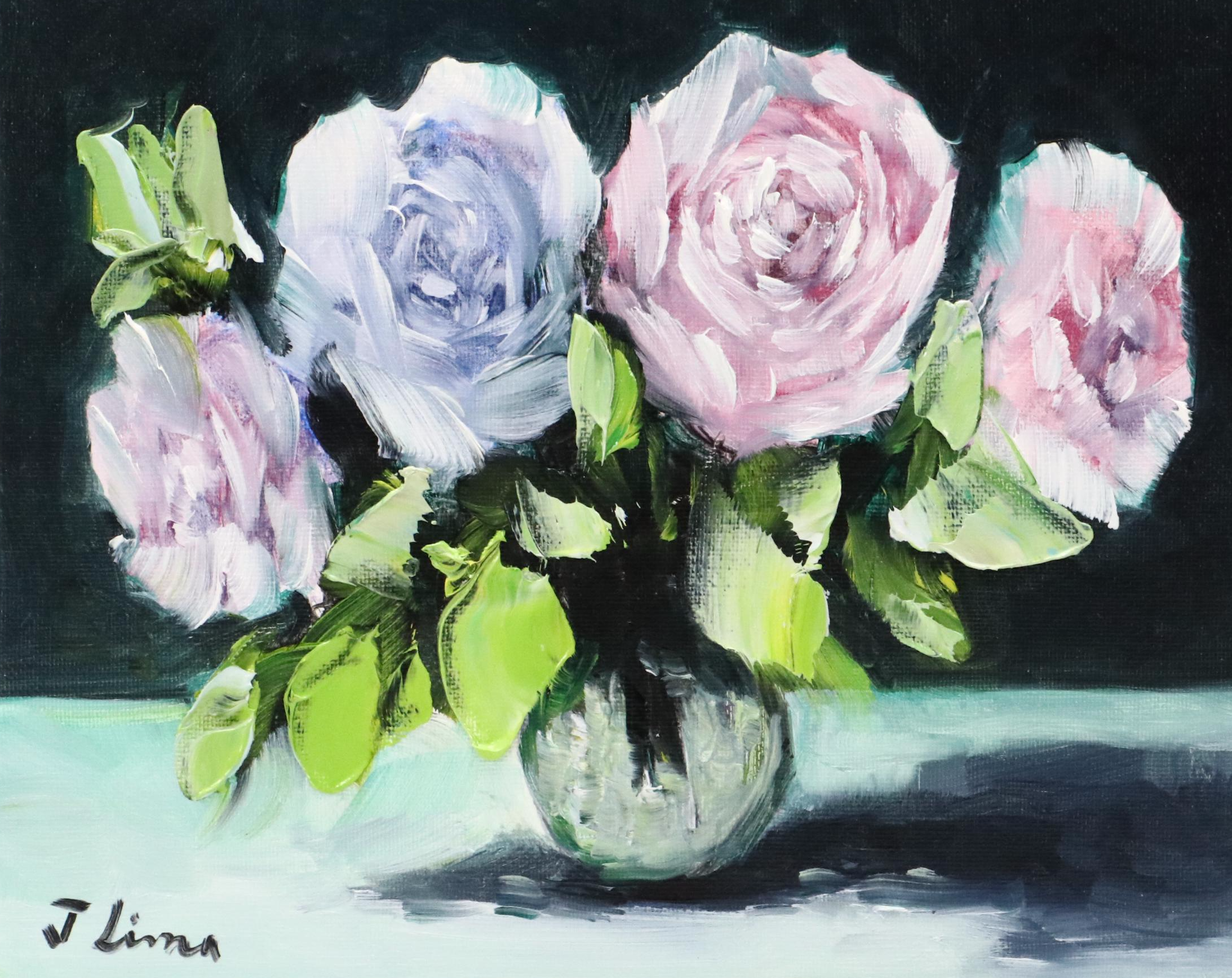 José M. Lima Floral Still Life Oil Painting, 2025