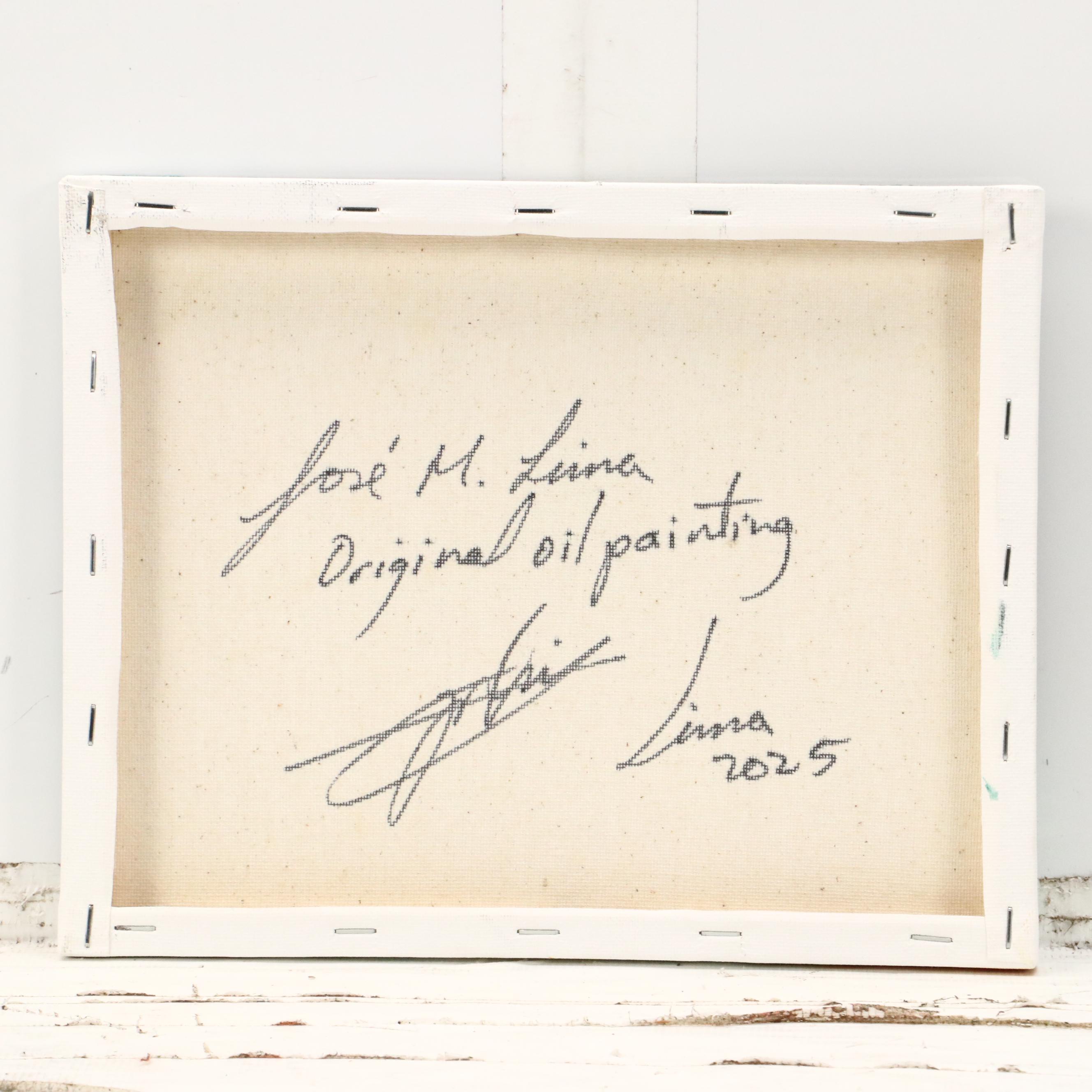 José M. Lima Floral Still Life Oil Painting, 2025