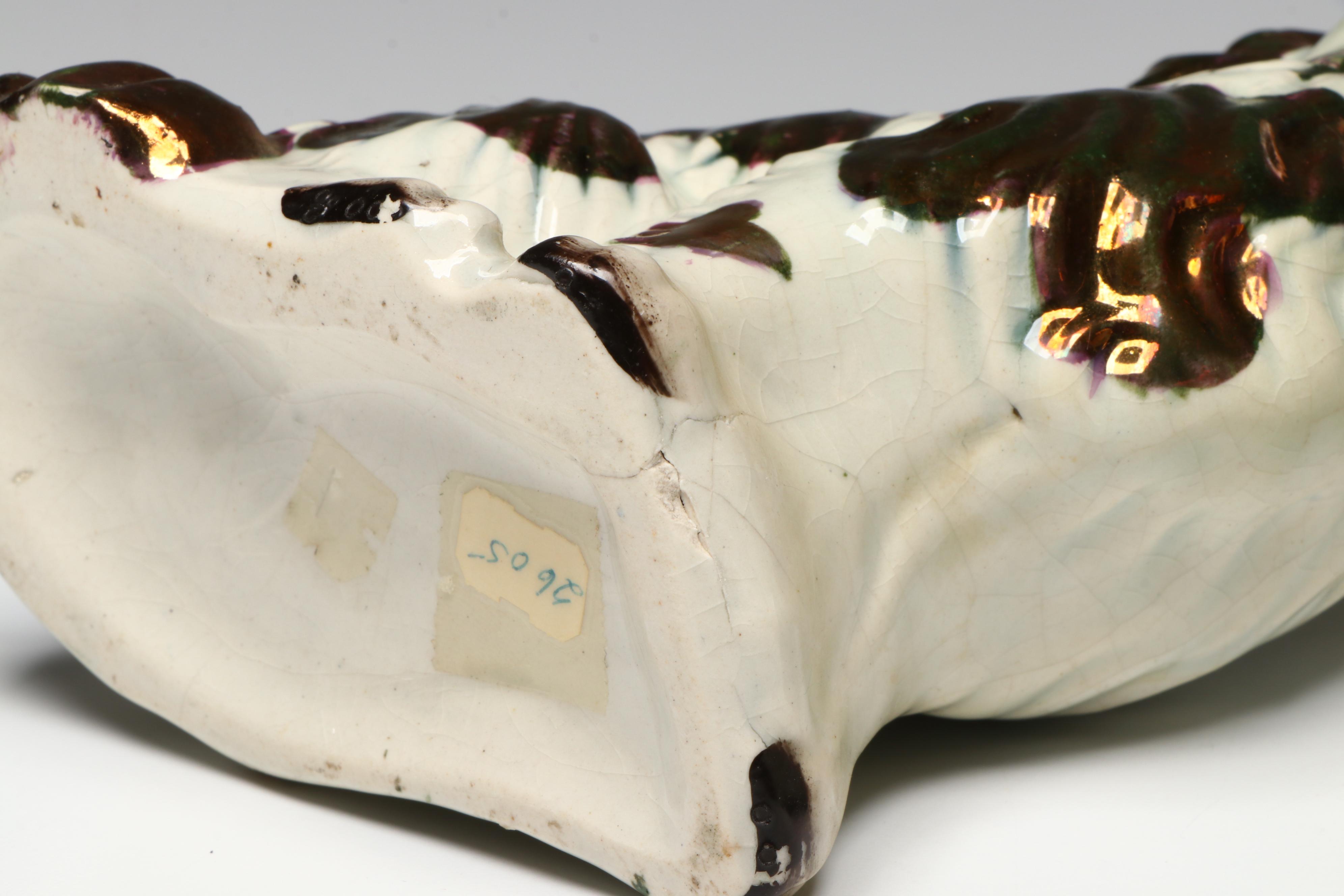 Staffordshire Copper Luster Spaniels, Late 19th Century