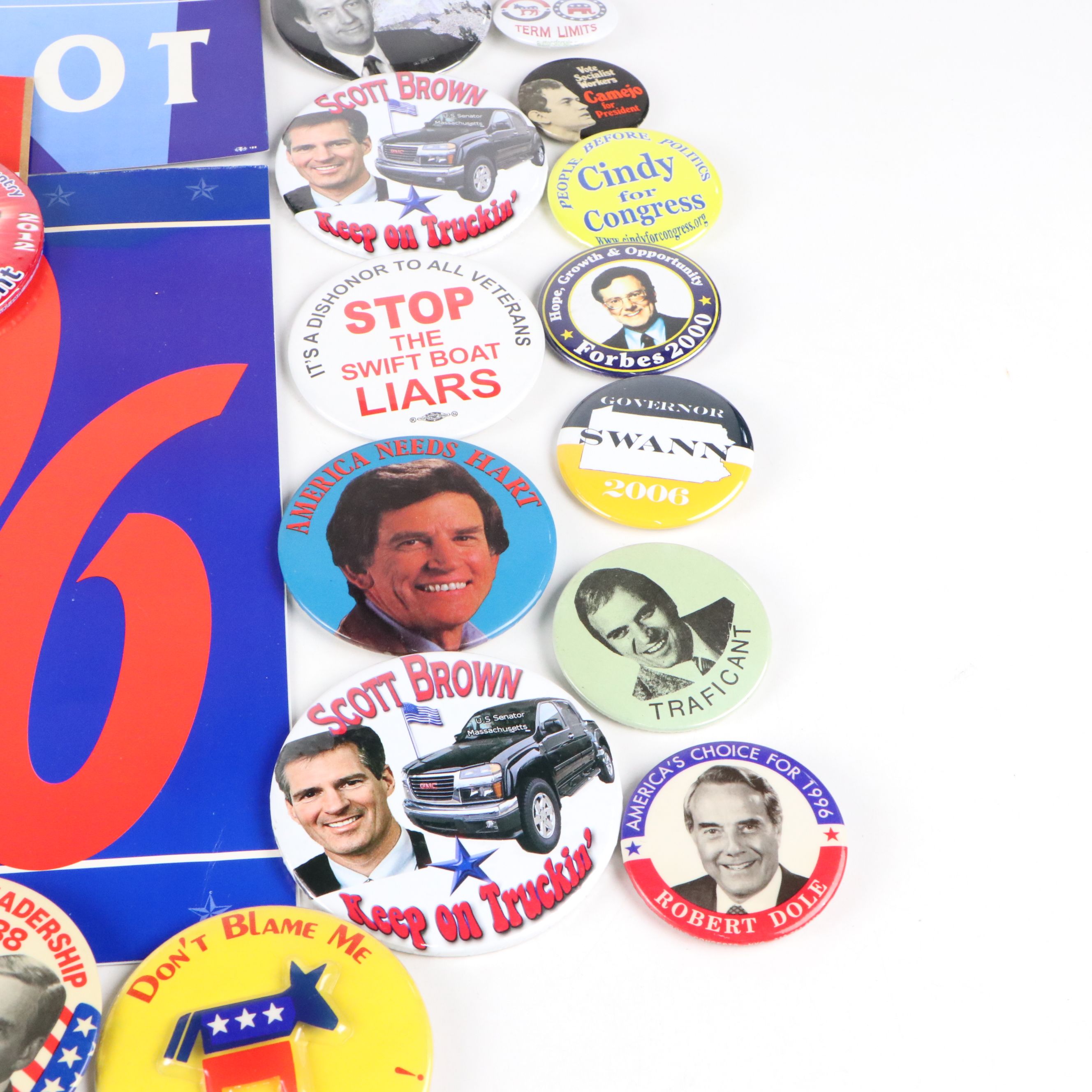 Michael Dukakis and Ross Perot Campaign Pinbacks, Posters and More