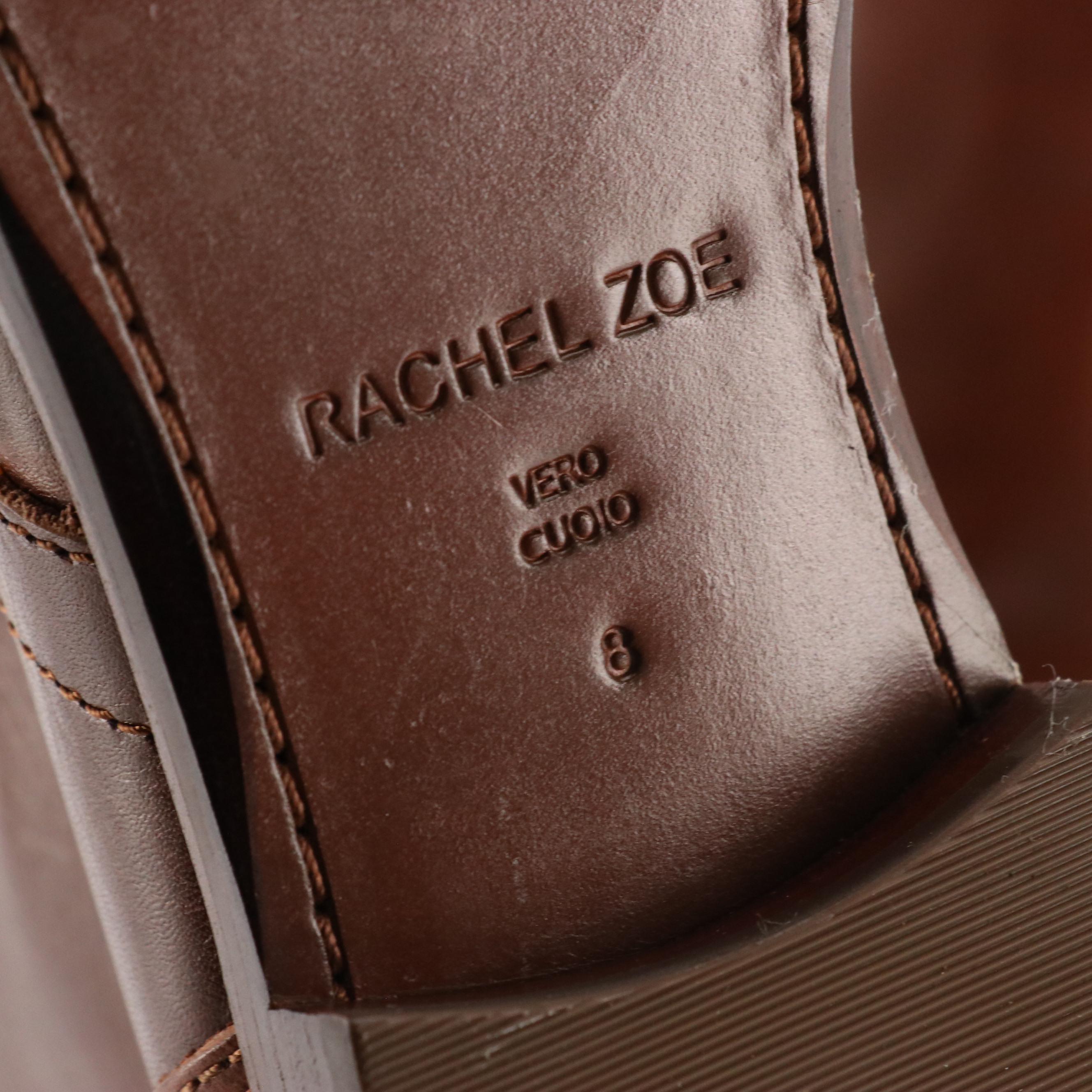 Rachel Zoe Lacing Detail Riding Boots in Leather