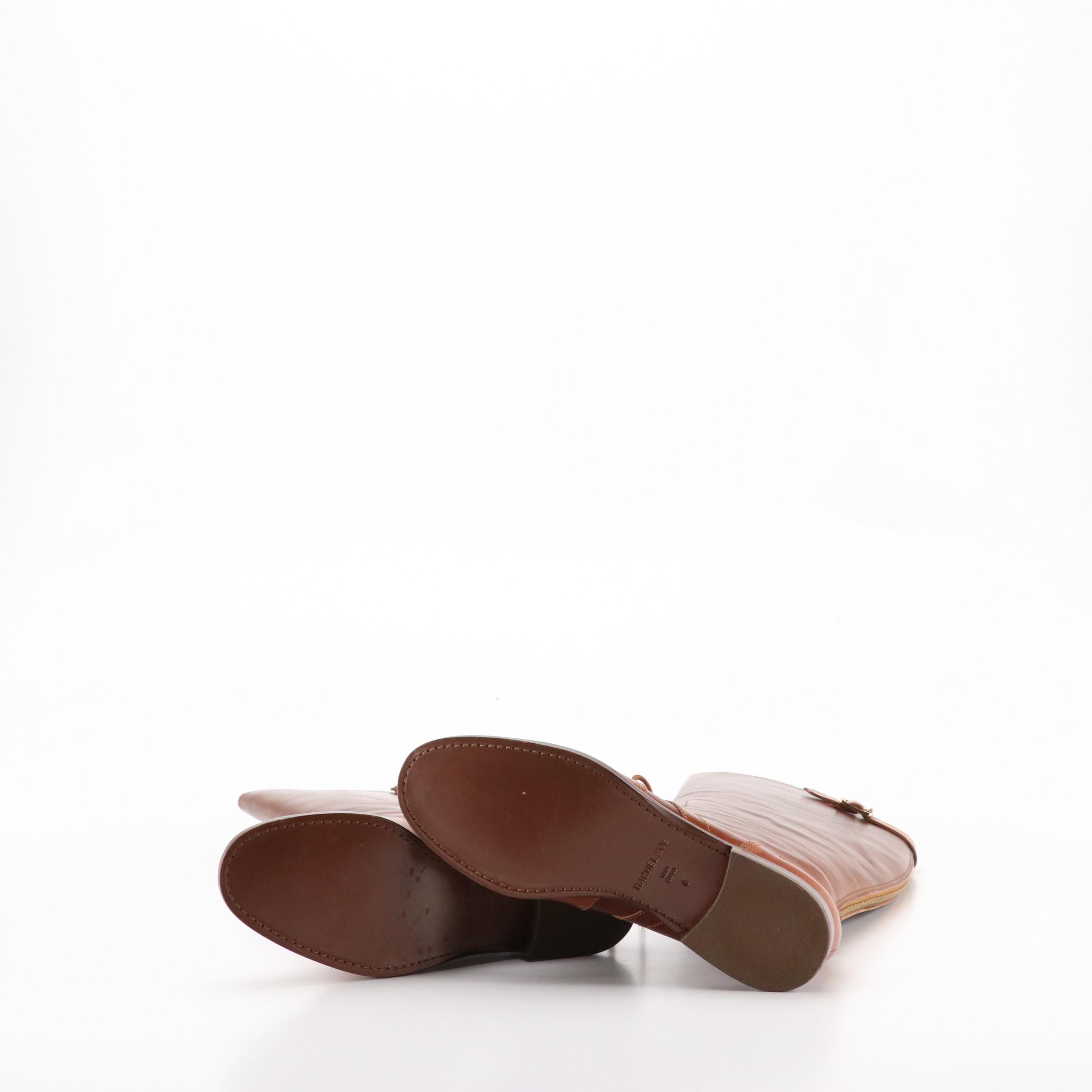 Rachel Zoe Lacing Detail Riding Boots in Leather