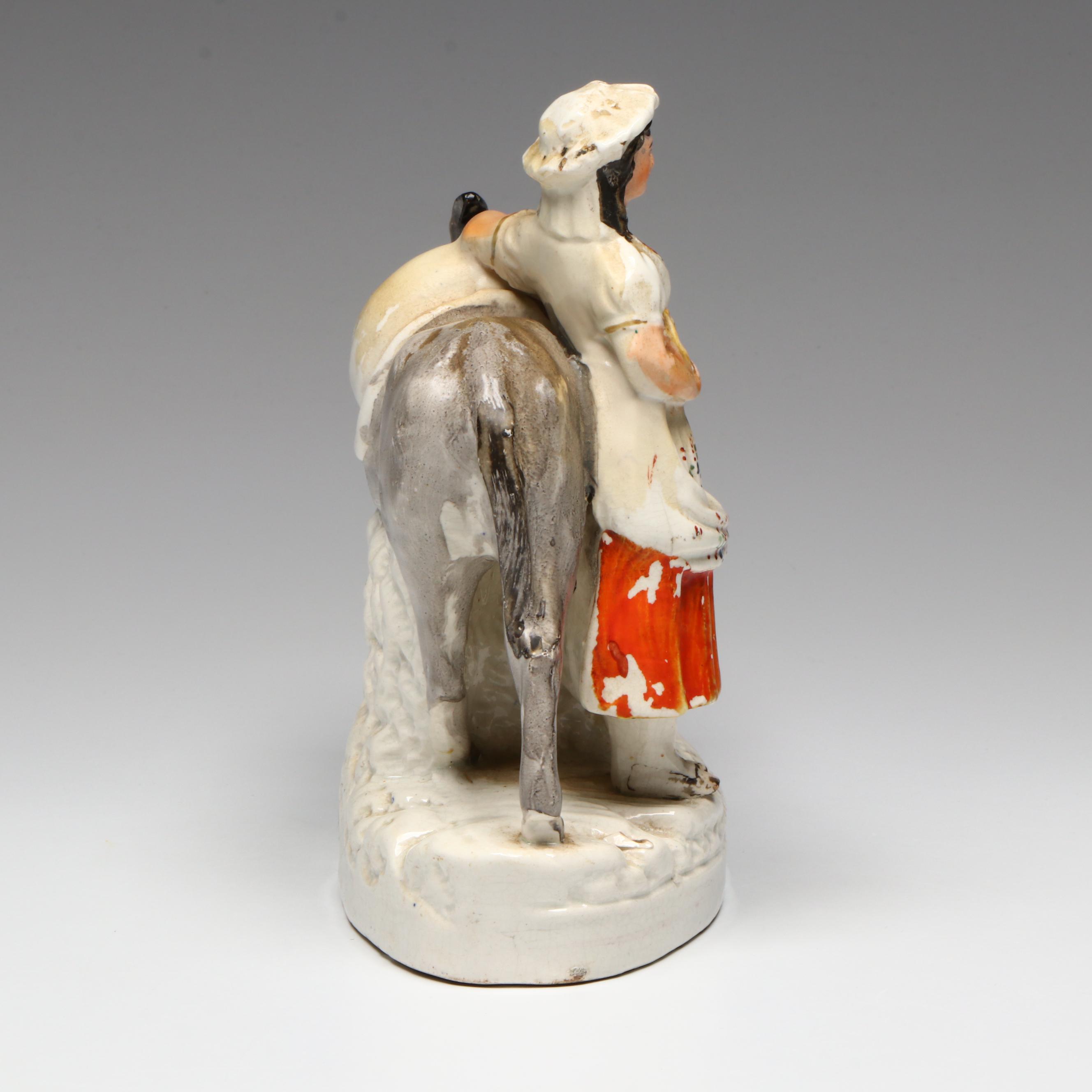 Staffordshire Sand Vendor Figurine, 19th Century