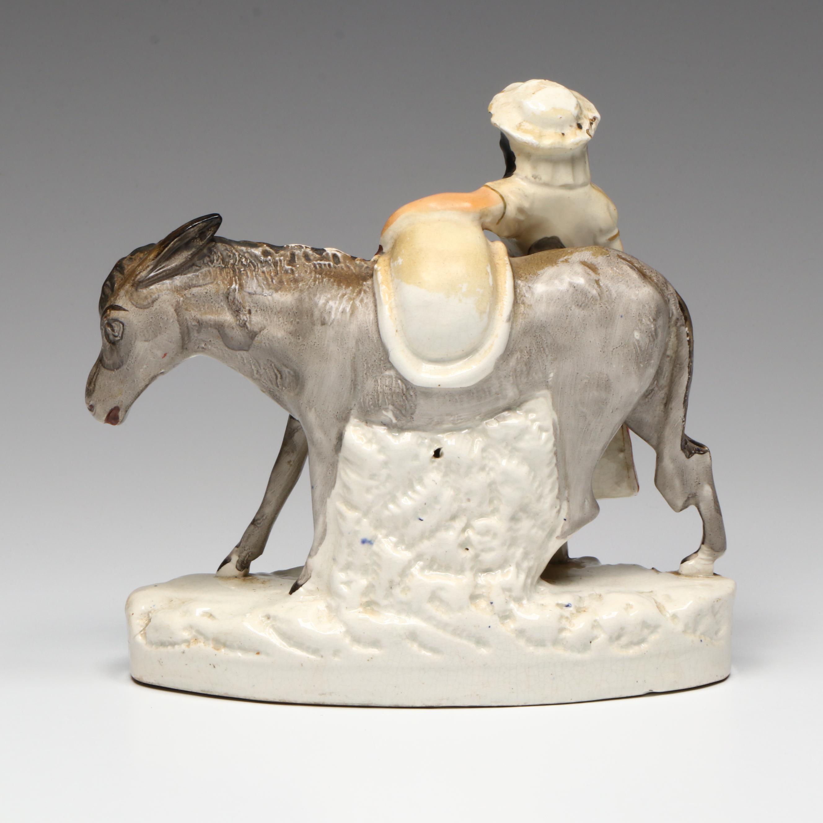 Staffordshire Sand Vendor Figurine, 19th Century