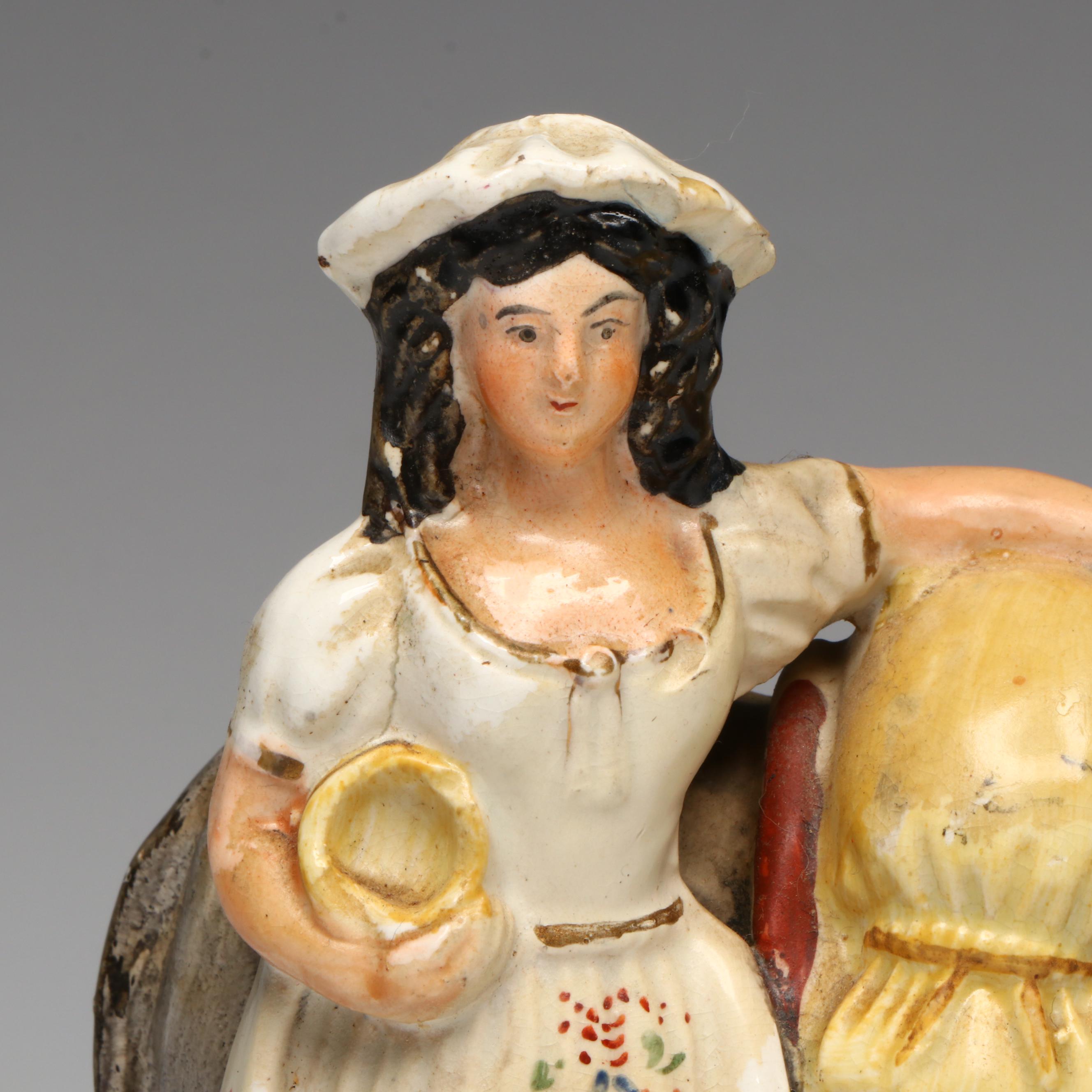 Staffordshire Sand Vendor Figurine, 19th Century
