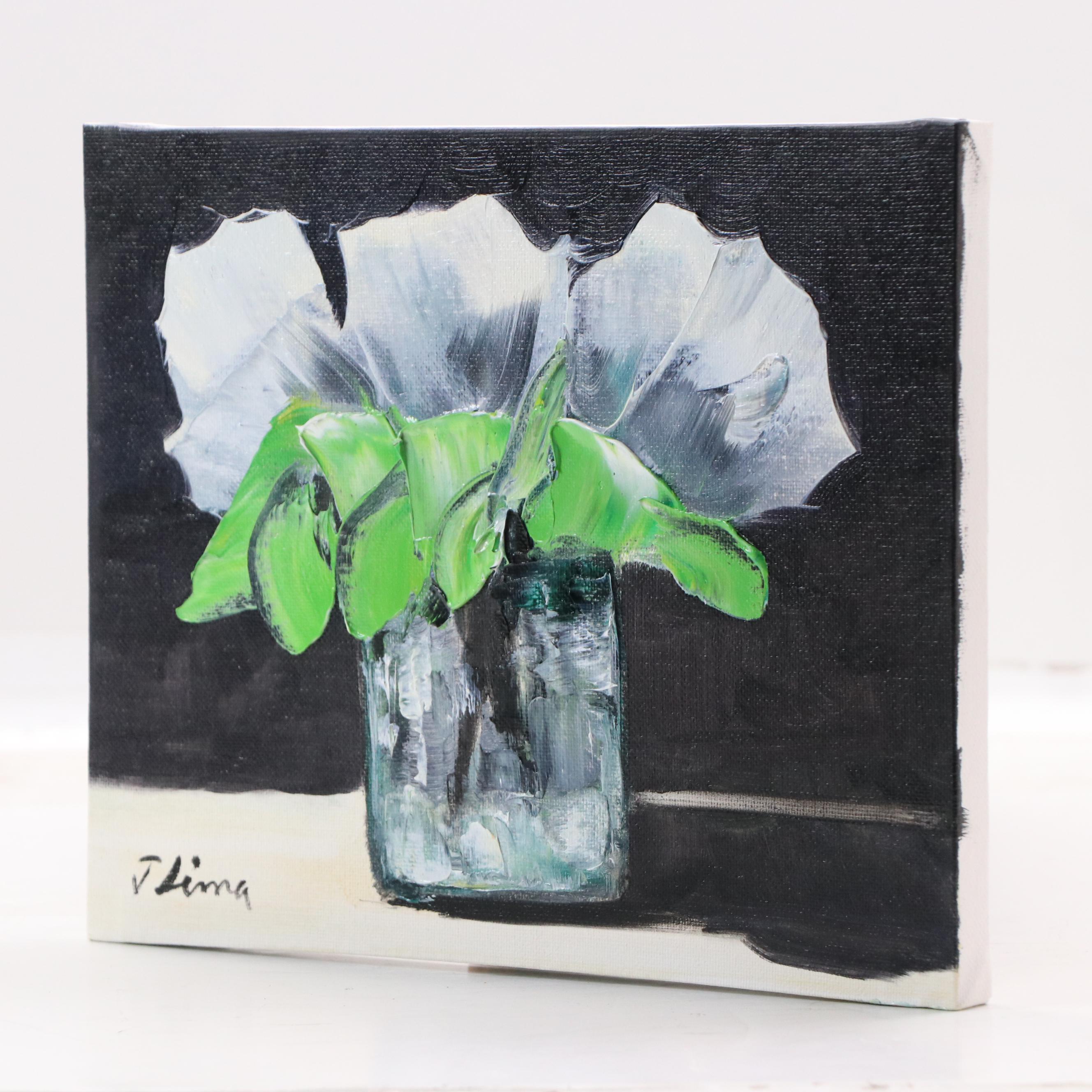 José M. Lima Floral Still Life Oil Painting, 2025