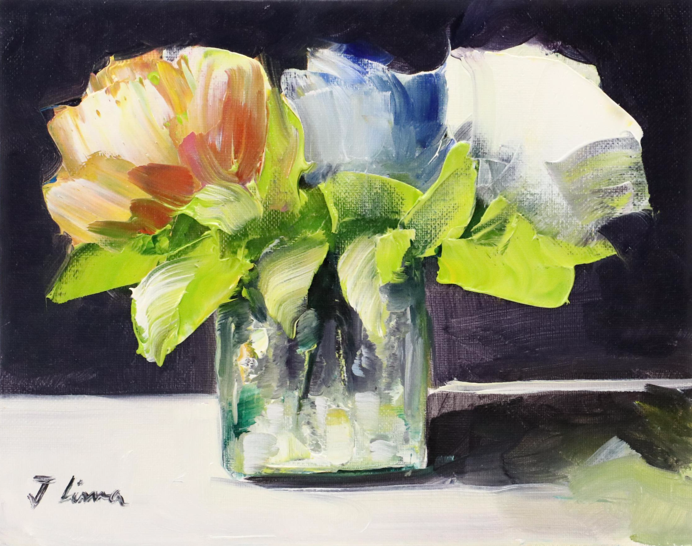 José M. Lima Floral Still Life Oil Painting, 2025