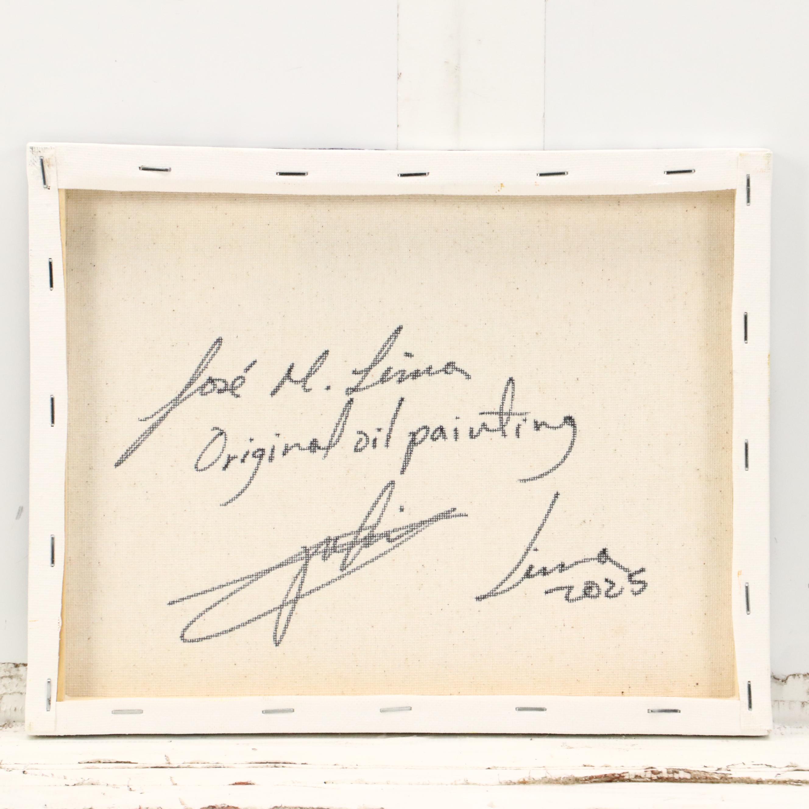 José M. Lima Floral Still Life Oil Painting, 2025