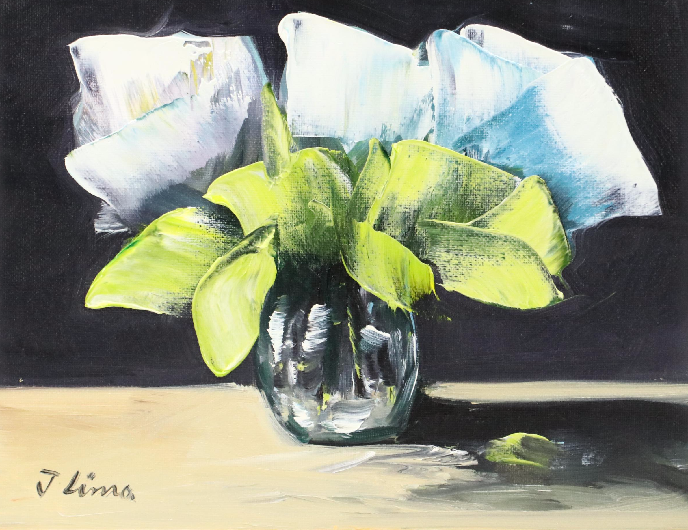 José M. Lima Floral Still Life Oil Painting, 2025