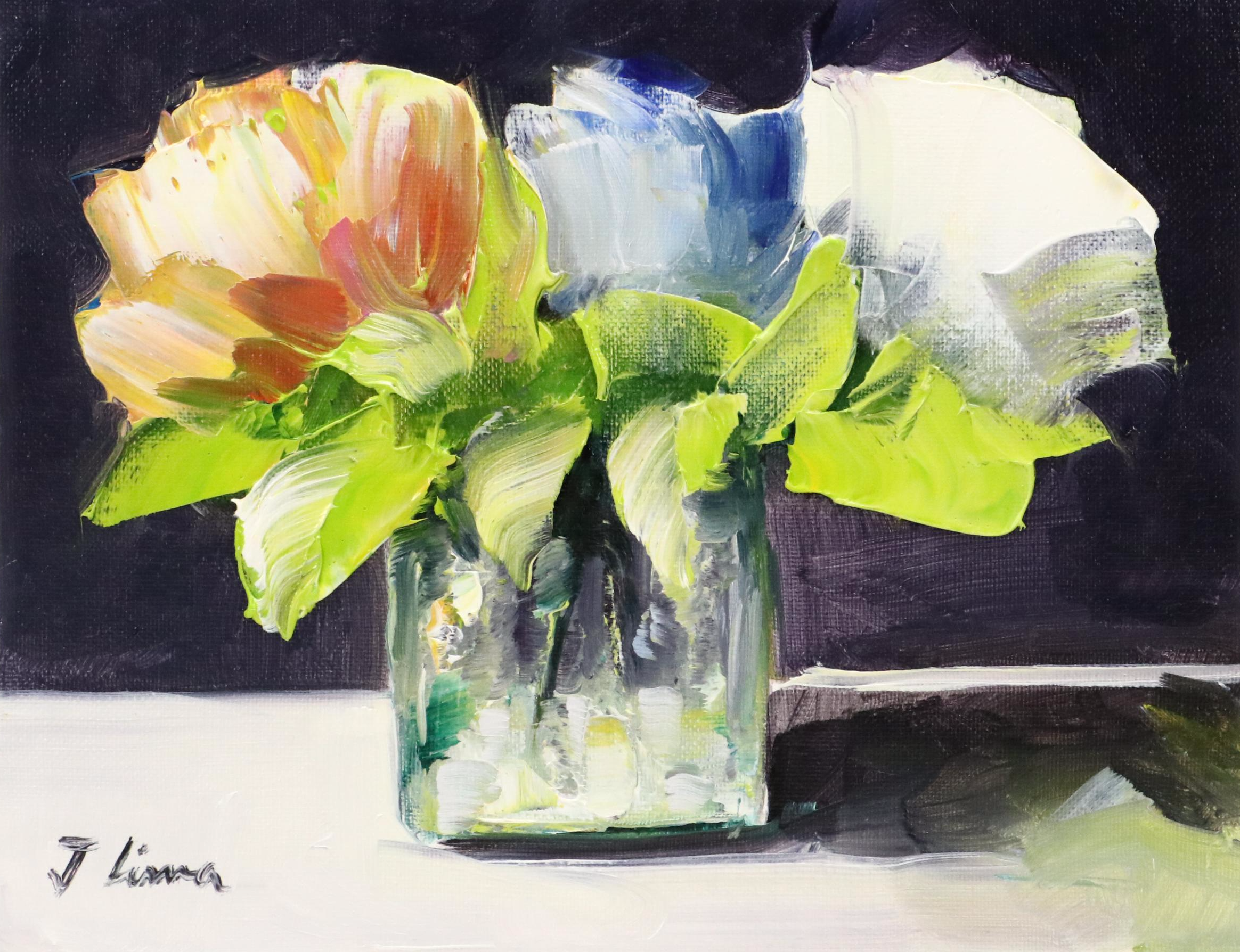 José M. Lima Floral Still Life Oil Painting, 2025