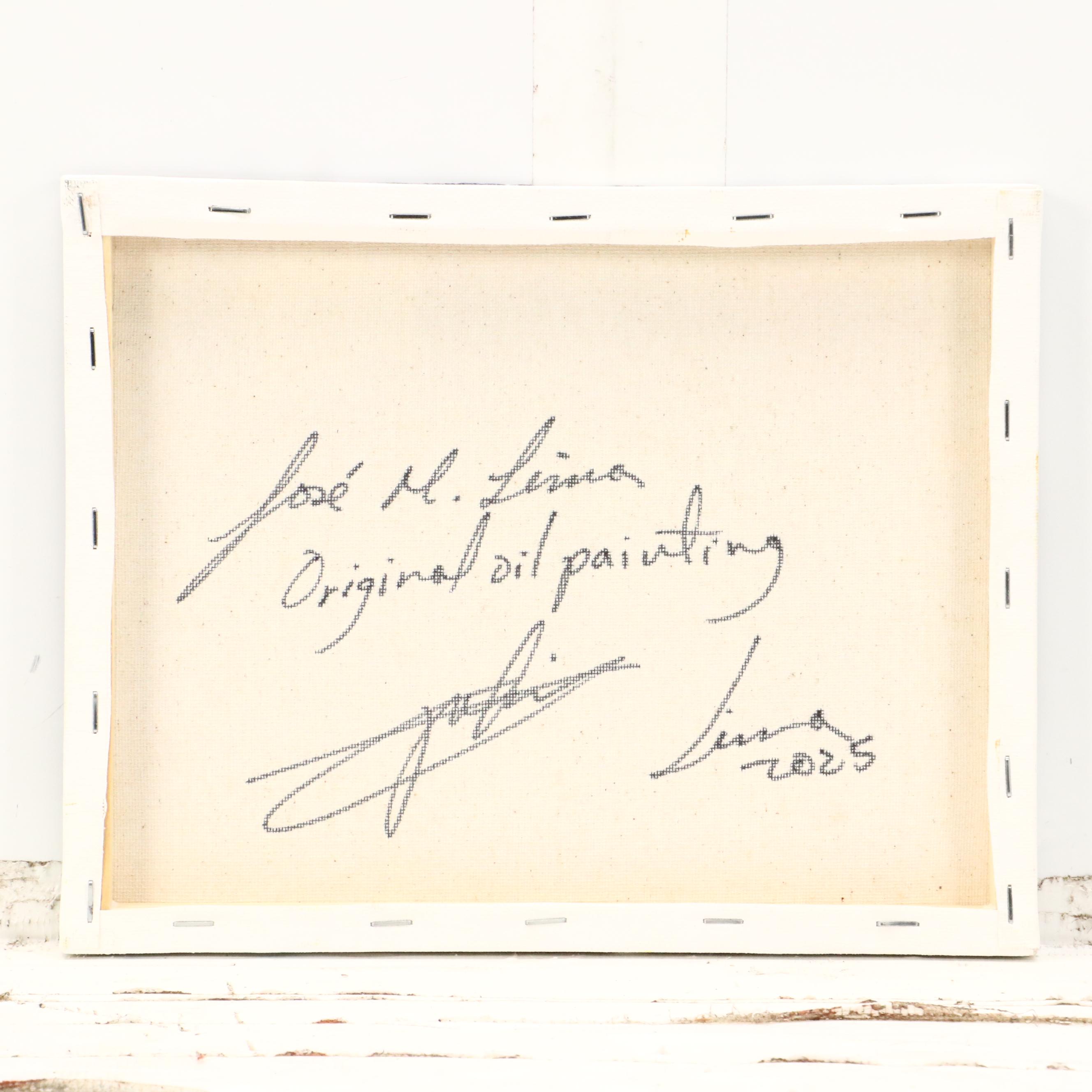 José M. Lima Floral Still Life Oil Painting, 2025