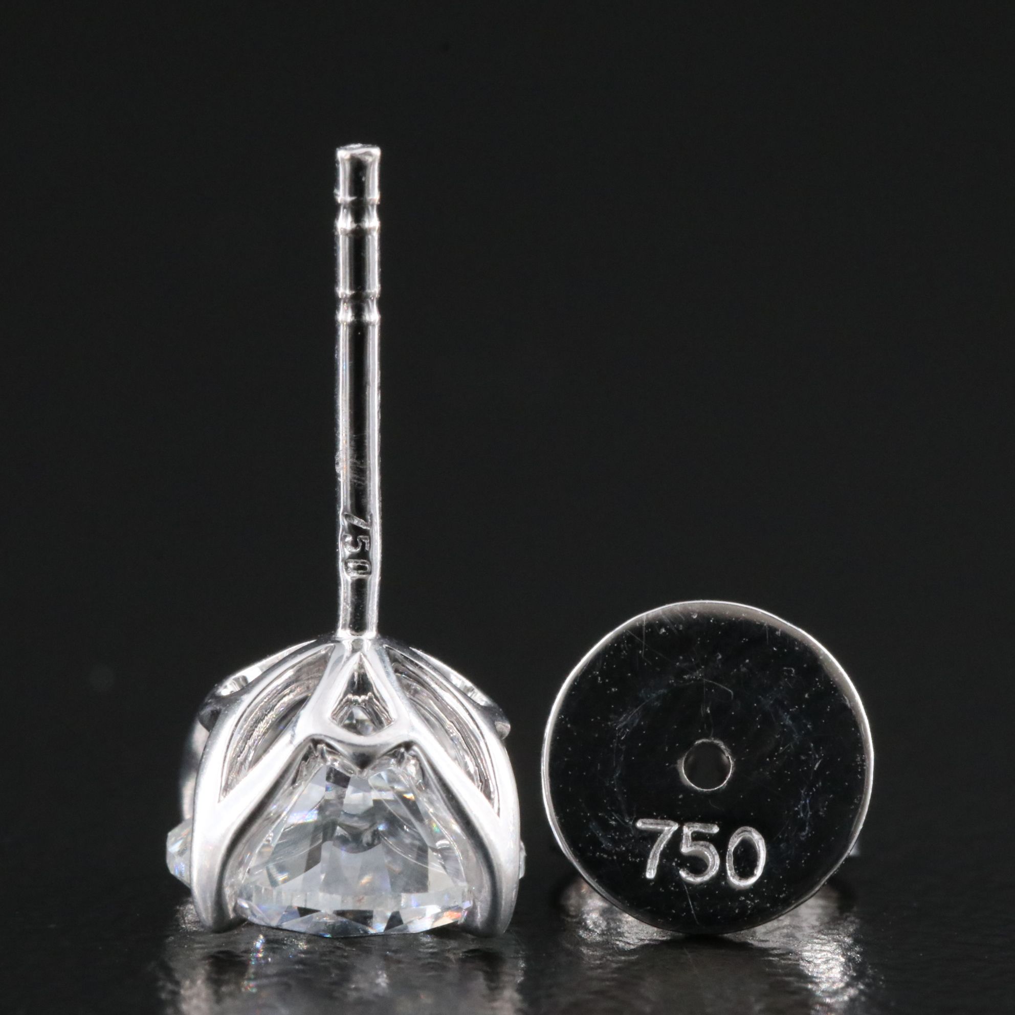 18K 2.51 CTW Lab Grown Diamond Stud Earrings