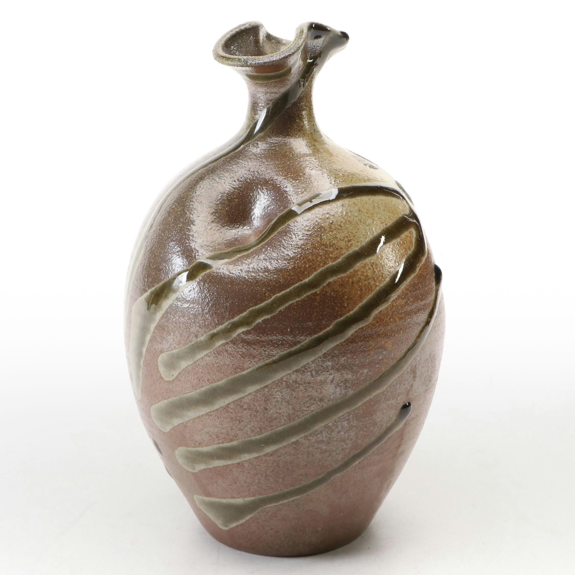 Contemporary Art Pottery Bottle Vase