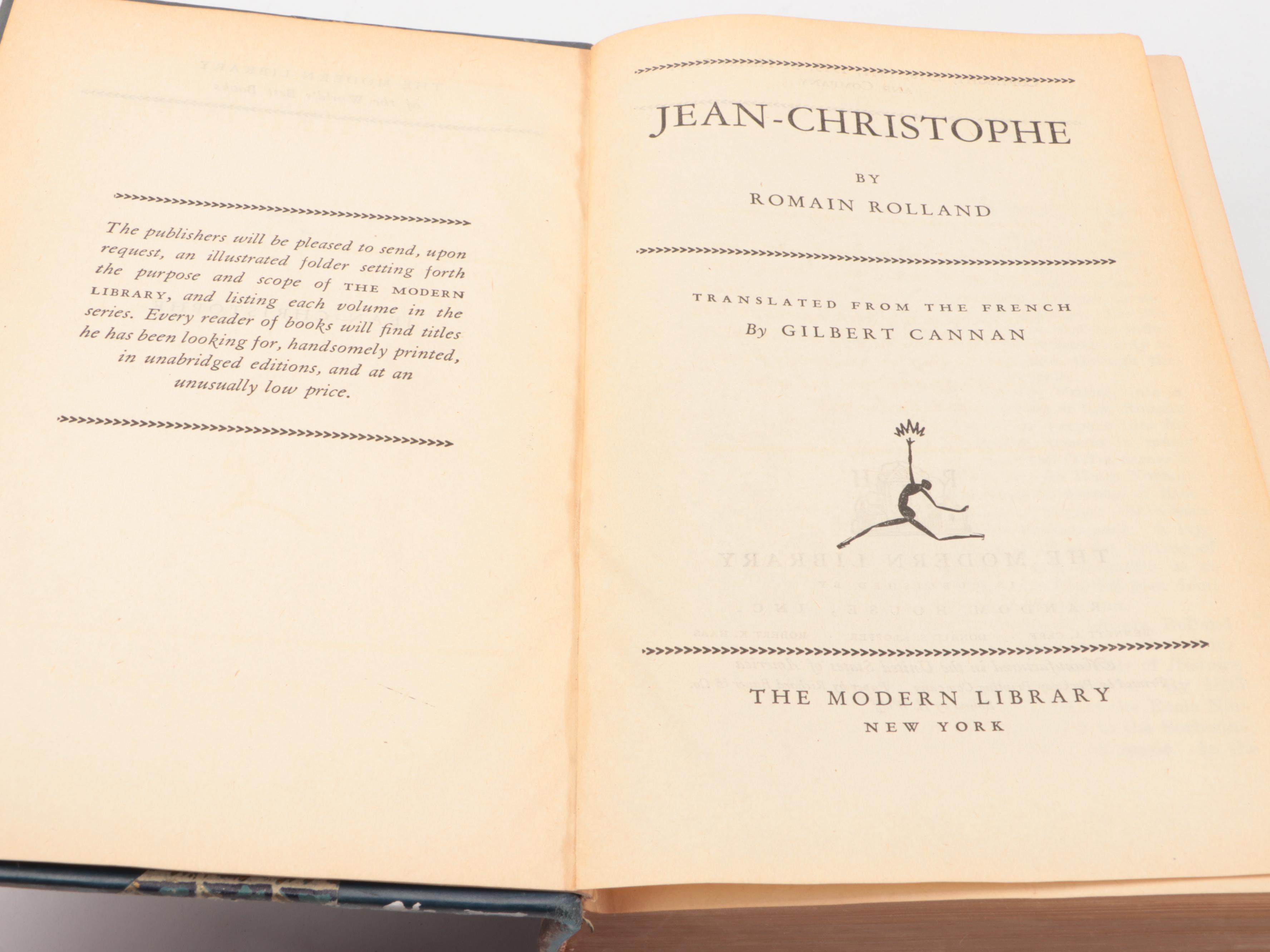 Leather Bound "Jean-Christophe" by Romain Rolland, circa 1938