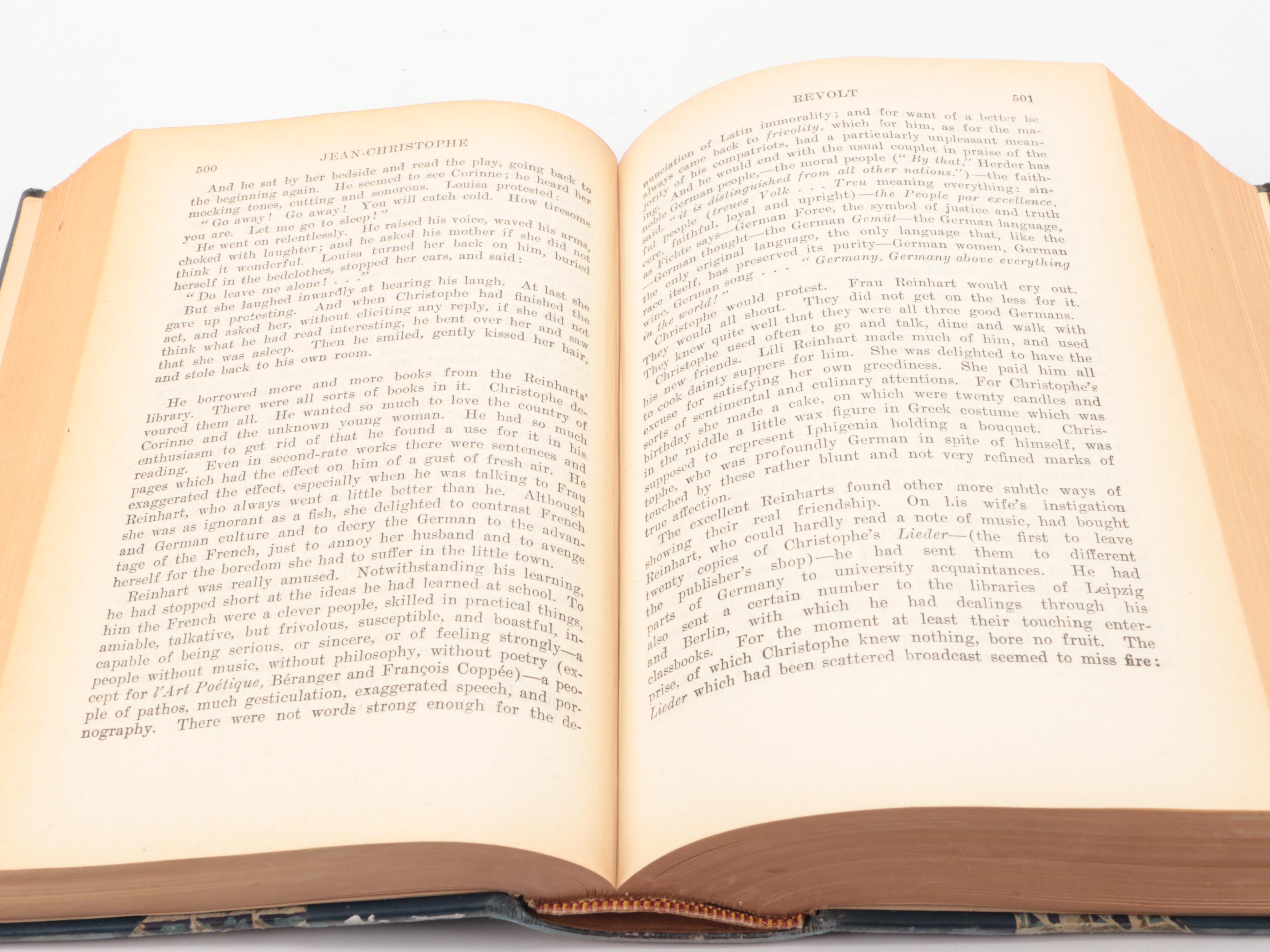 Leather Bound "Jean-Christophe" by Romain Rolland, circa 1938