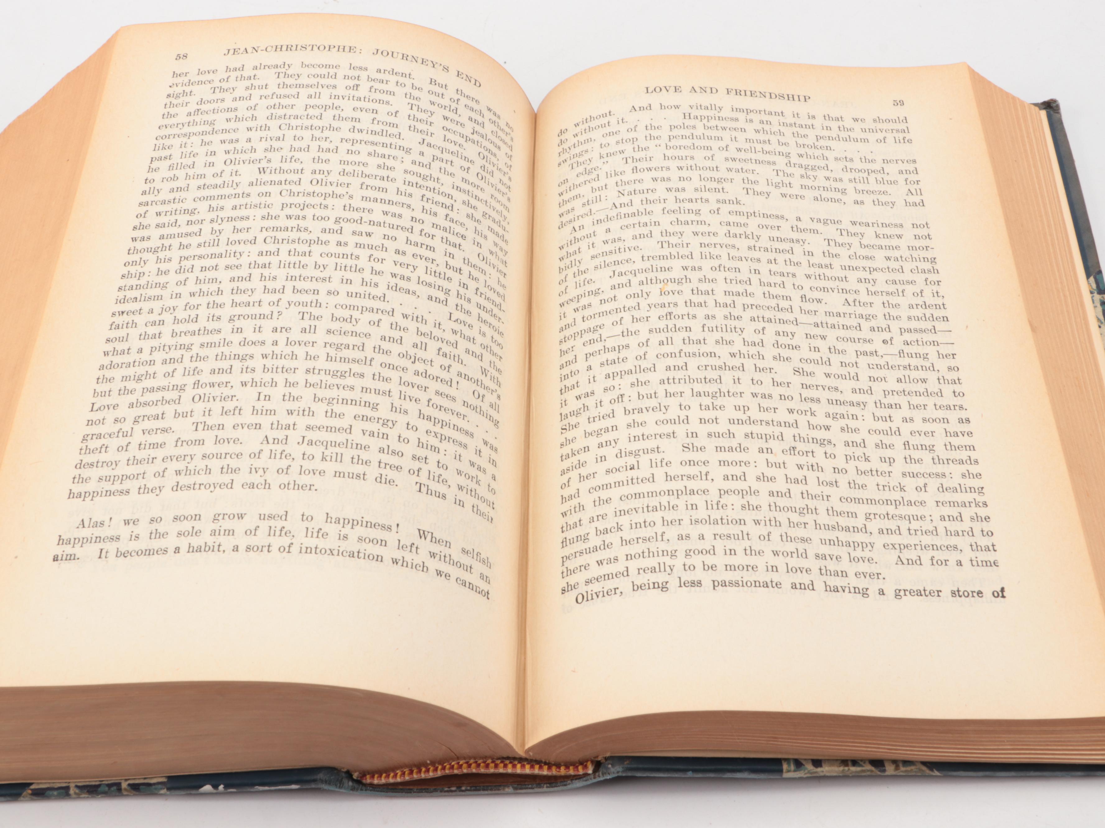 Leather Bound "Jean-Christophe" by Romain Rolland, circa 1938