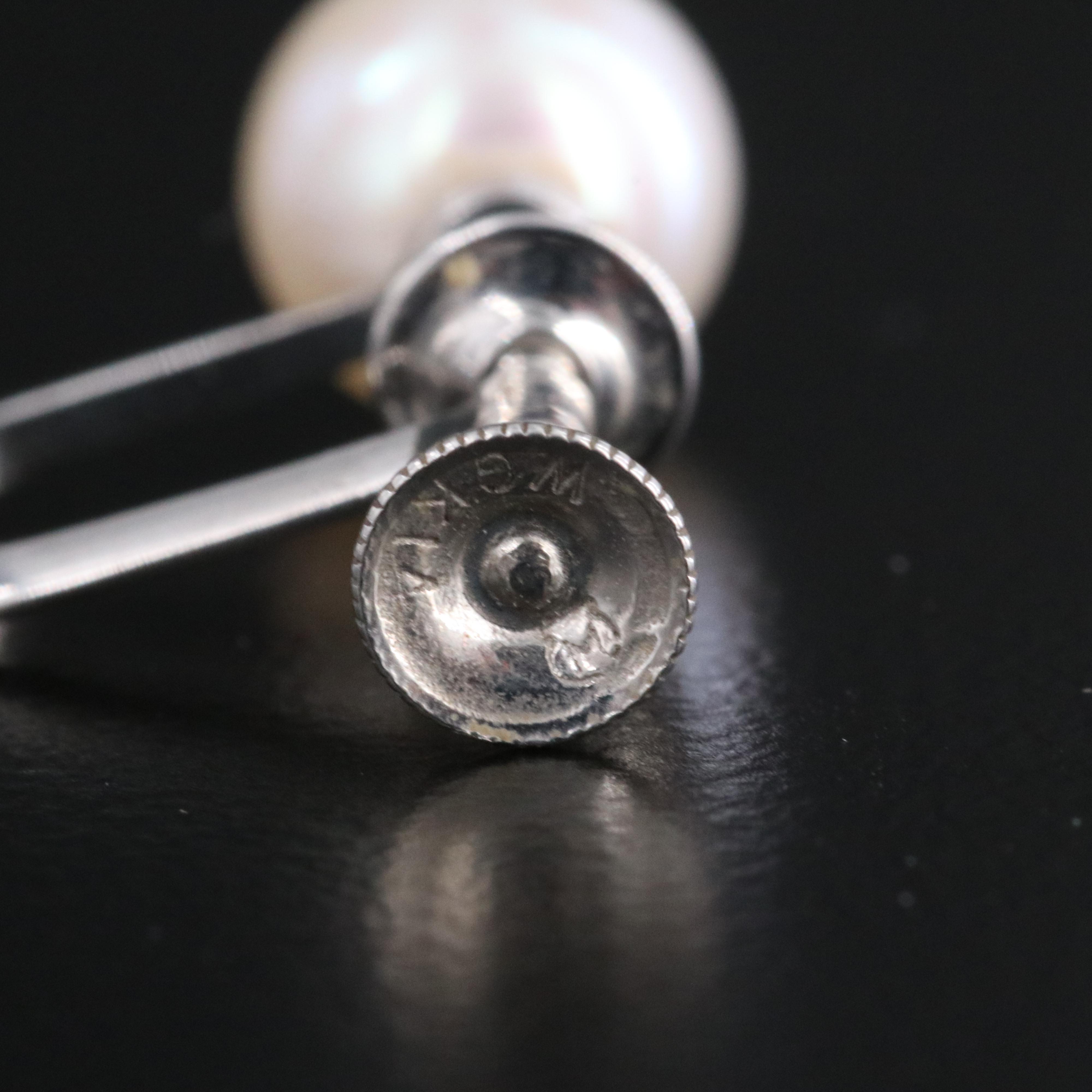 Mikimoto 14K Pearl Screw Back Earrings