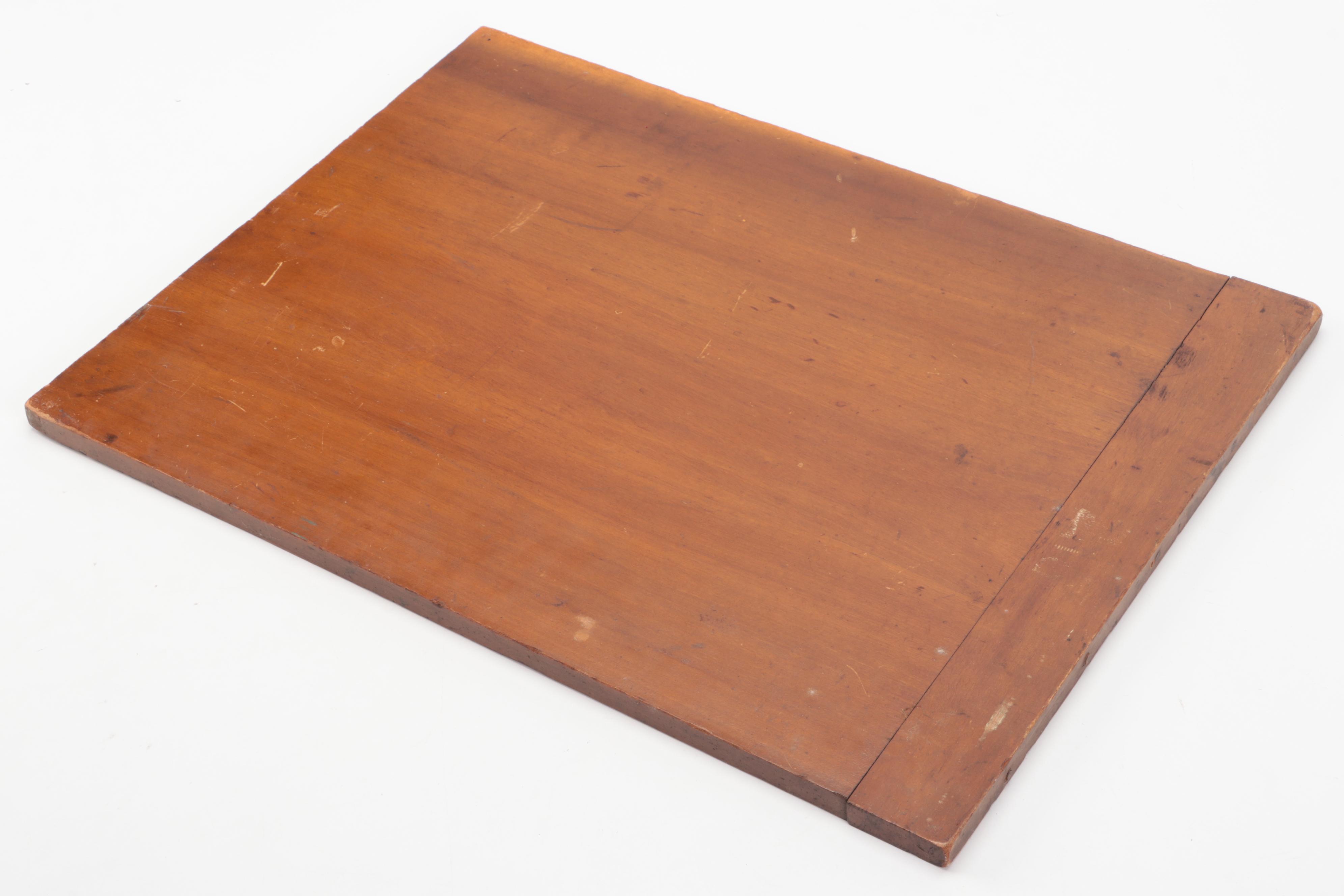 Hand-Painted Wood Chess Board, 20th Century