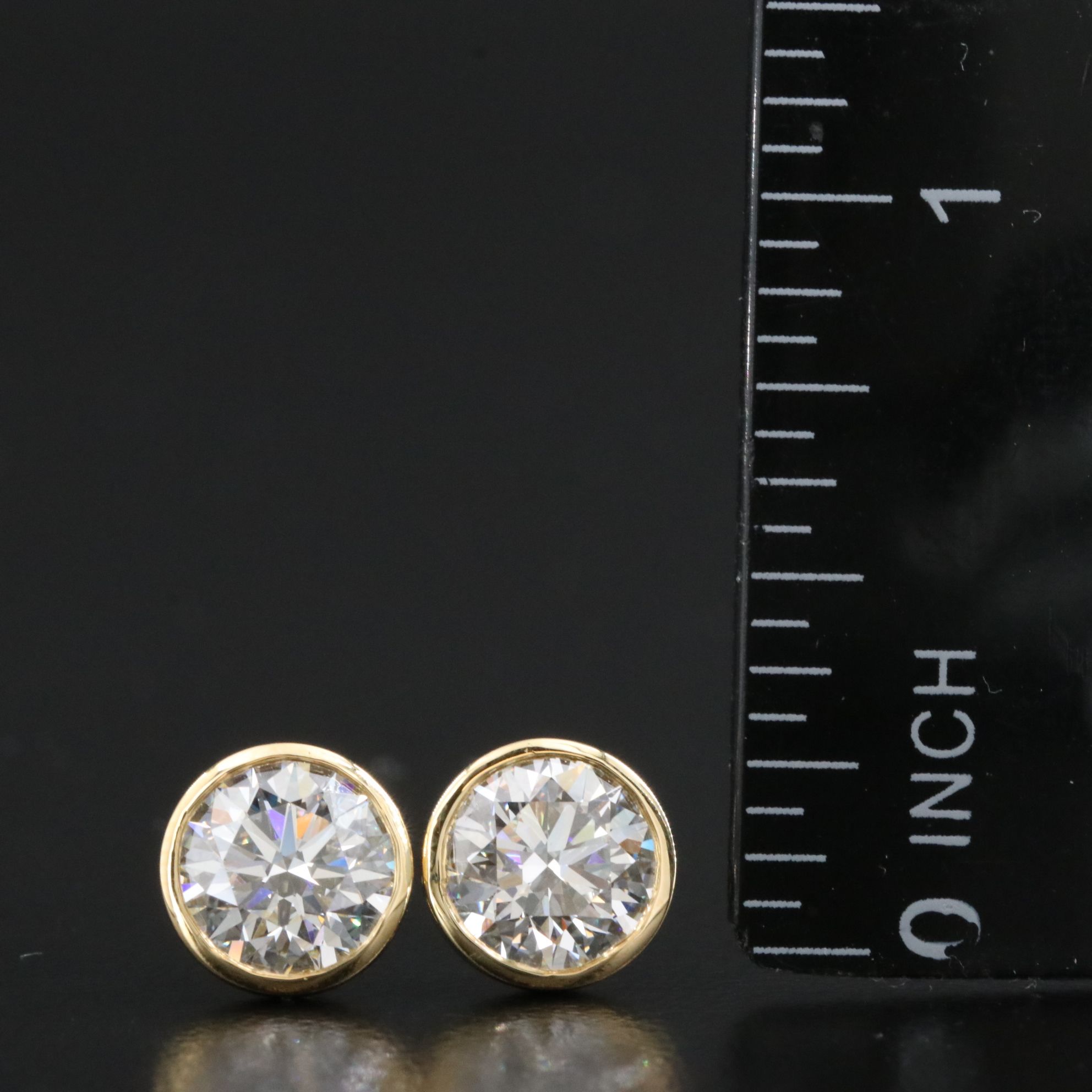 18K 3.04 CTW Lab Grown Diamond Stud Earrings