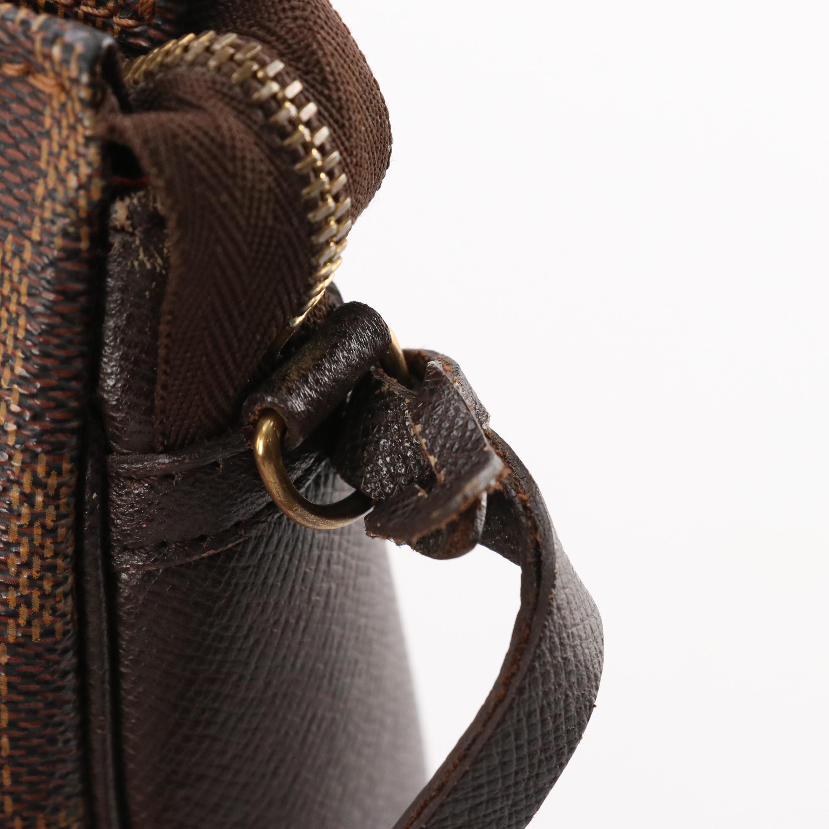 Louis Vuitton Trousse Accessories Pochette Bag in Damier Ebene Canvas