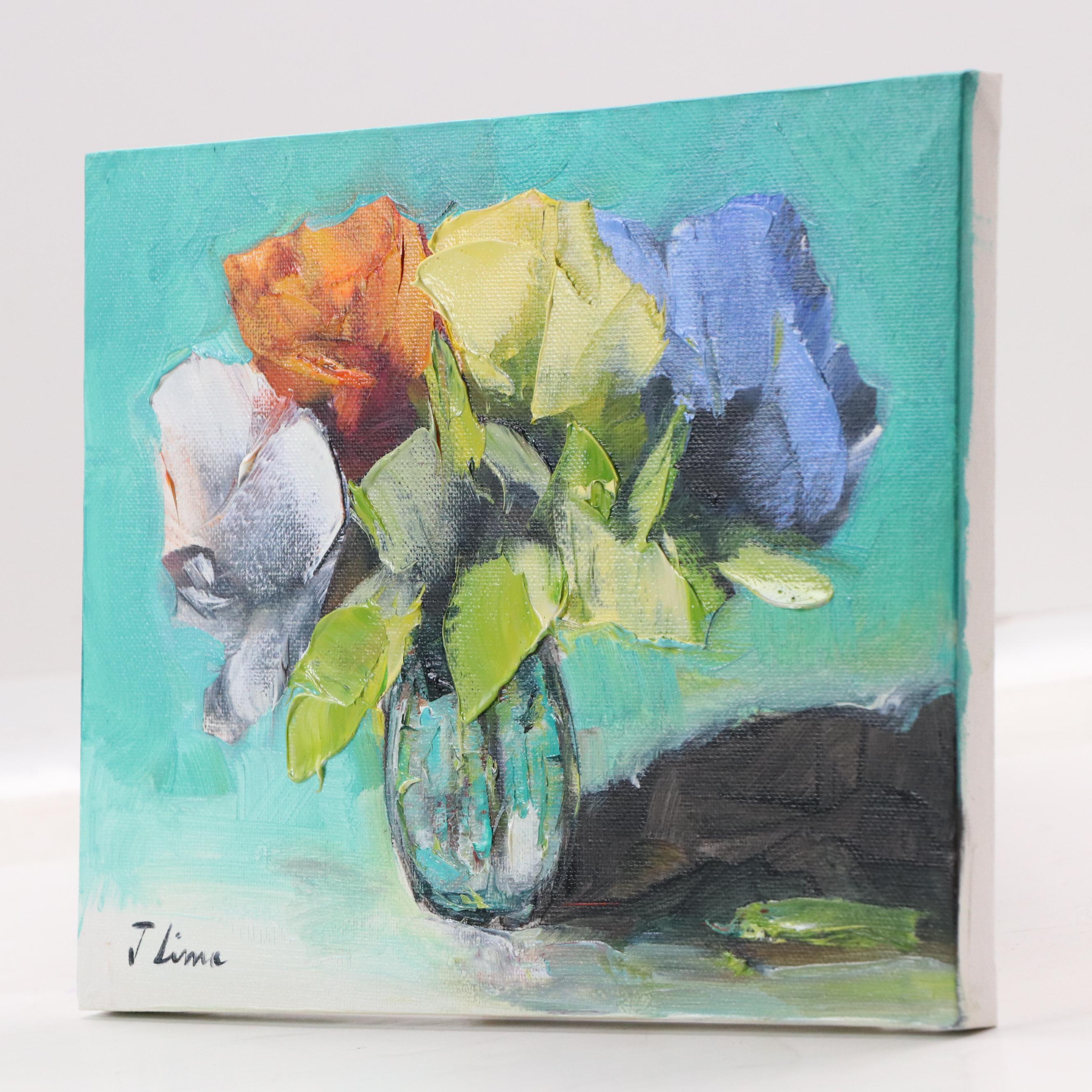 José M. Lima Floral Still Life Oil Painting, 2025