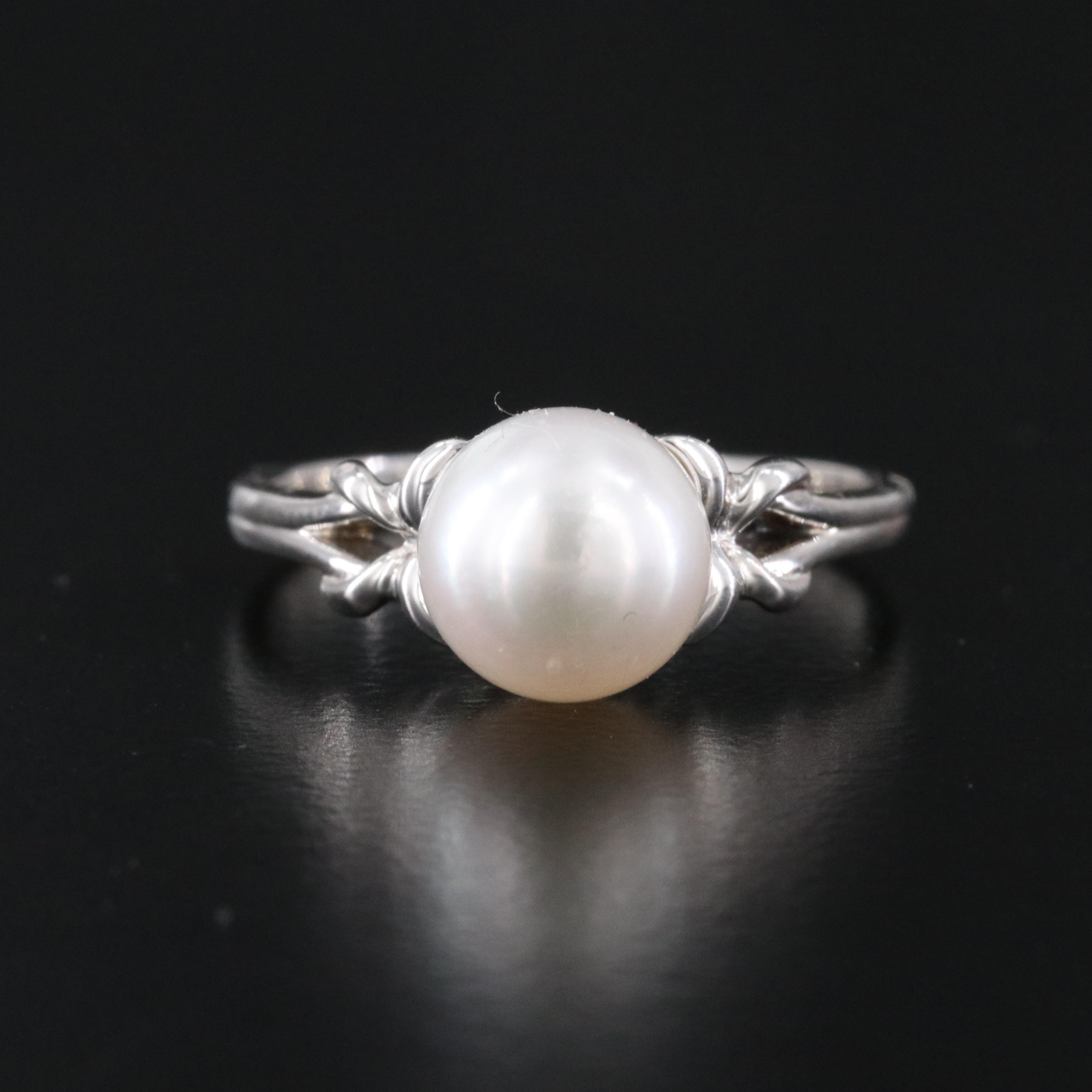 Mikimoto Platinum Pearl Ring