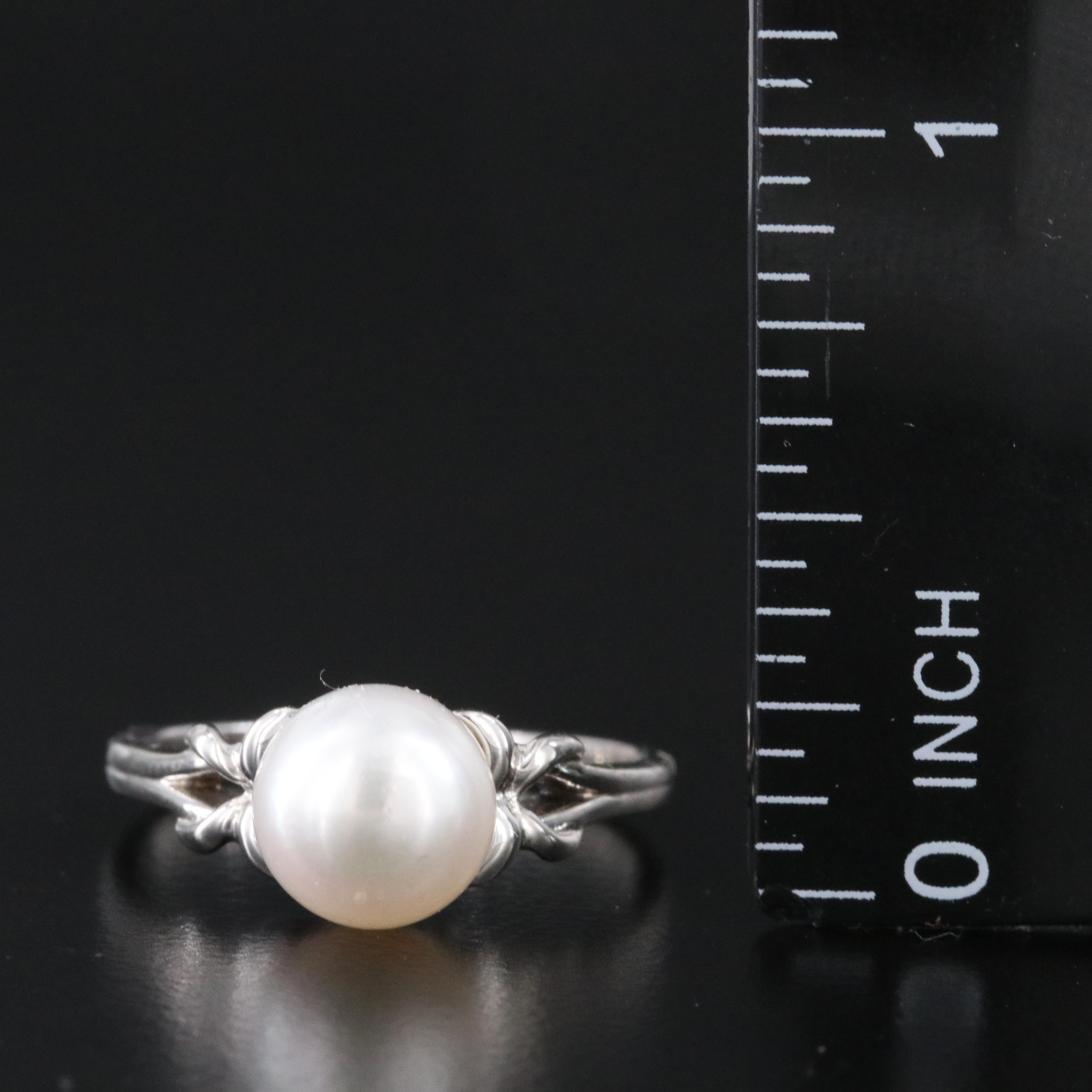 Mikimoto Platinum Pearl Ring