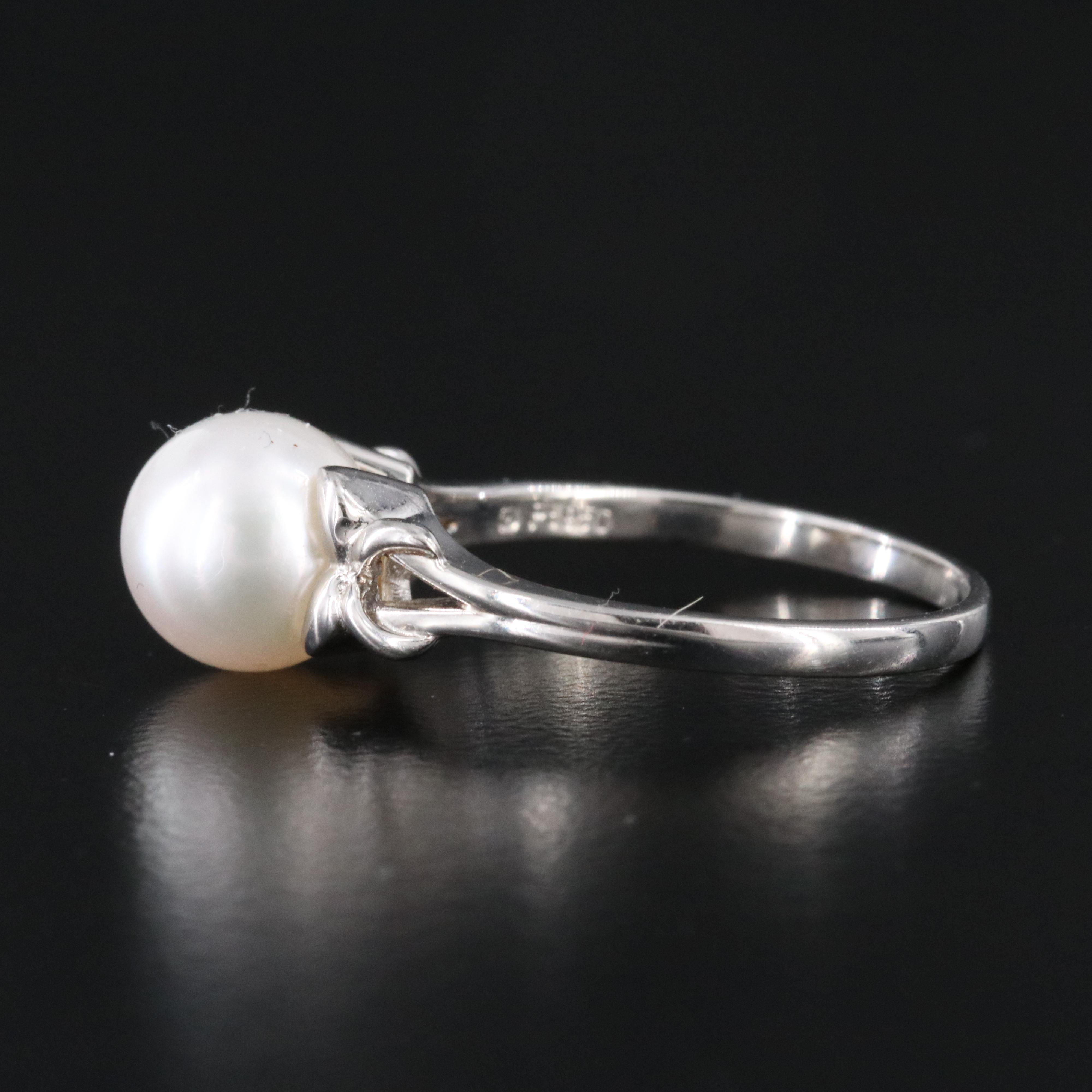 Mikimoto Platinum Pearl Ring