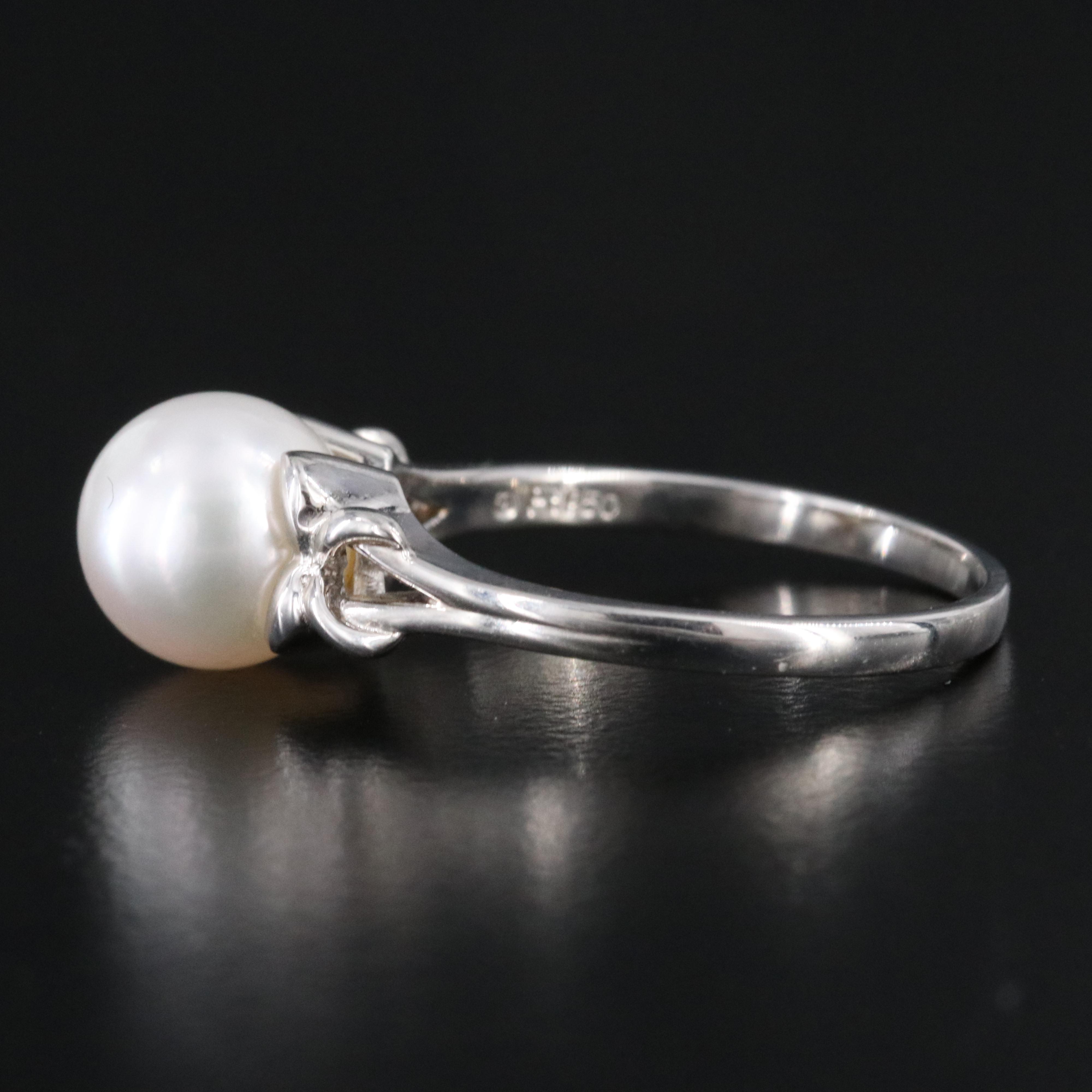 Mikimoto Platinum Pearl Ring