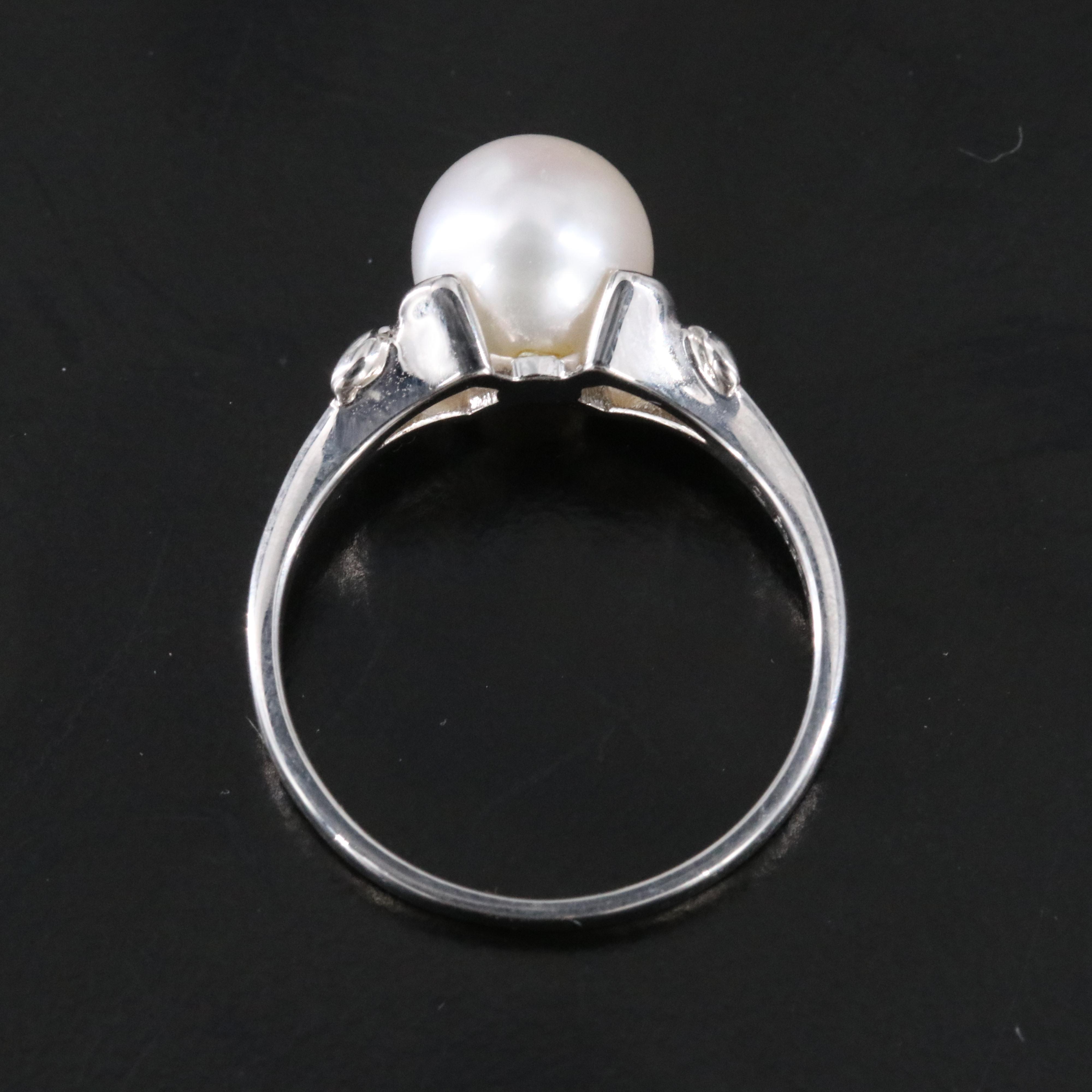 Mikimoto Platinum Pearl Ring