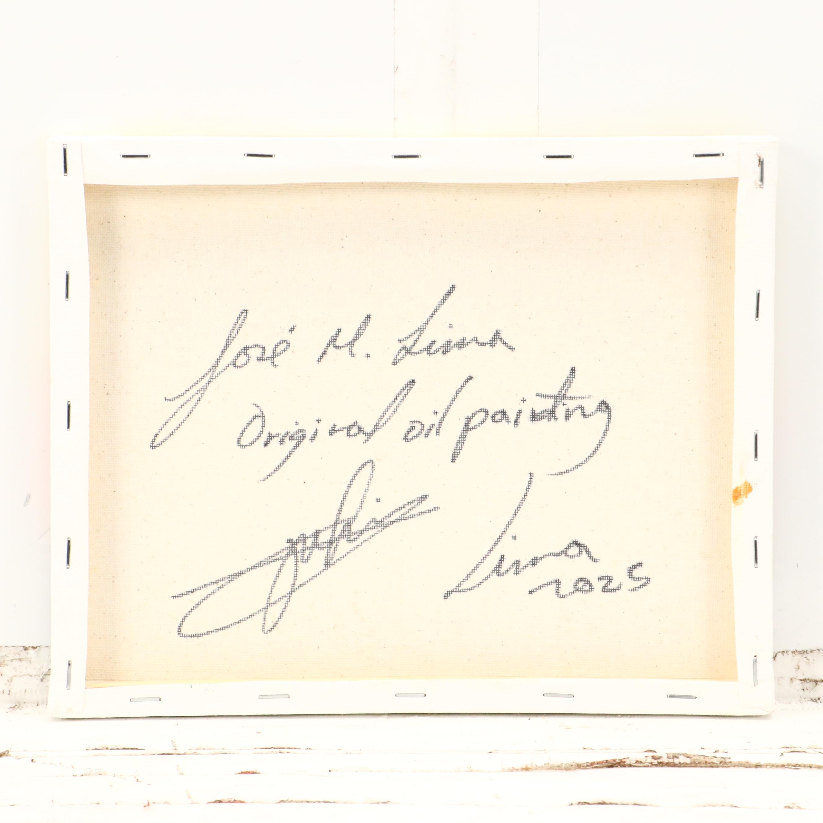 José M. Lima Floral Still Life Oil Painting, 2025