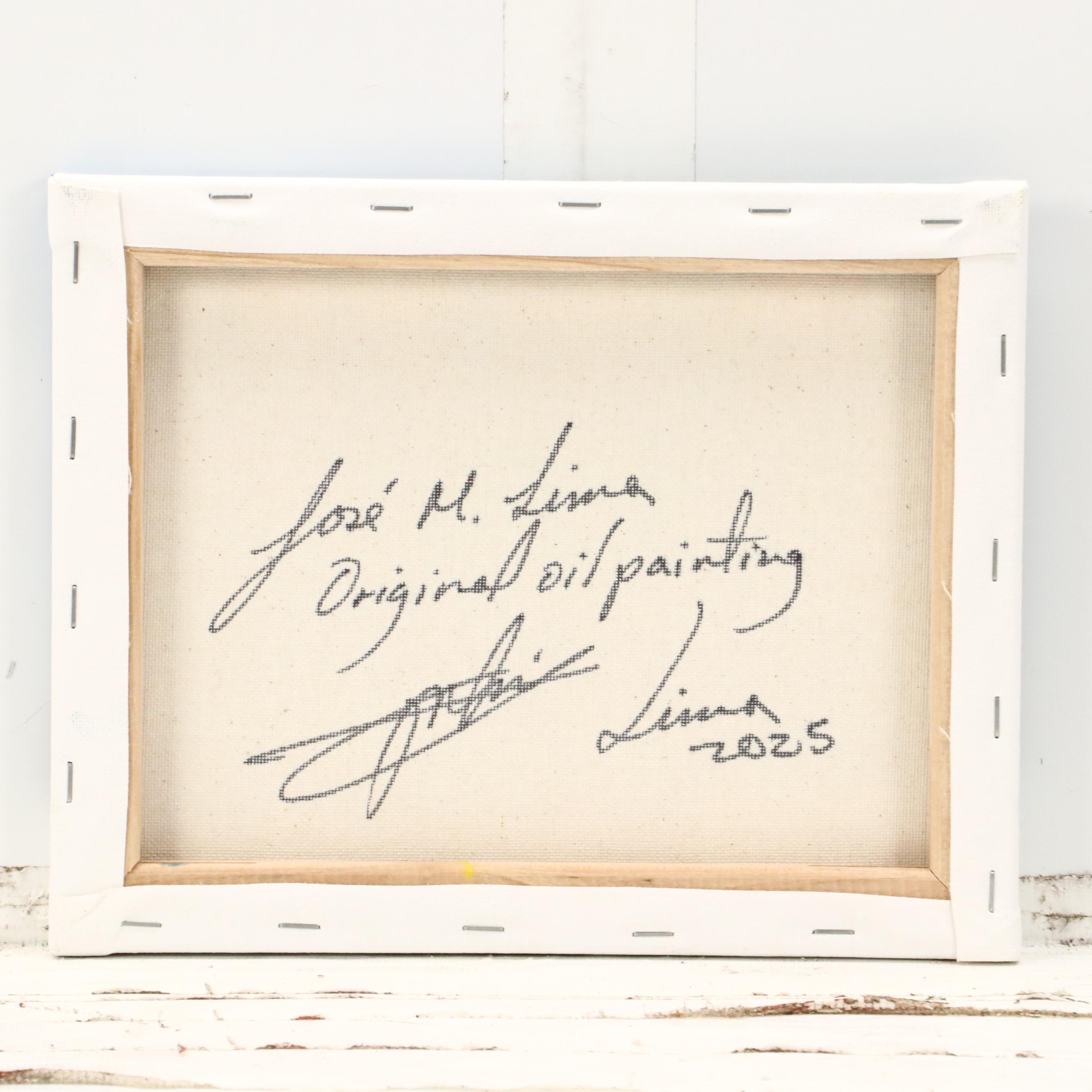 José M. Lima Floral Still Life Oil Painting, 2025